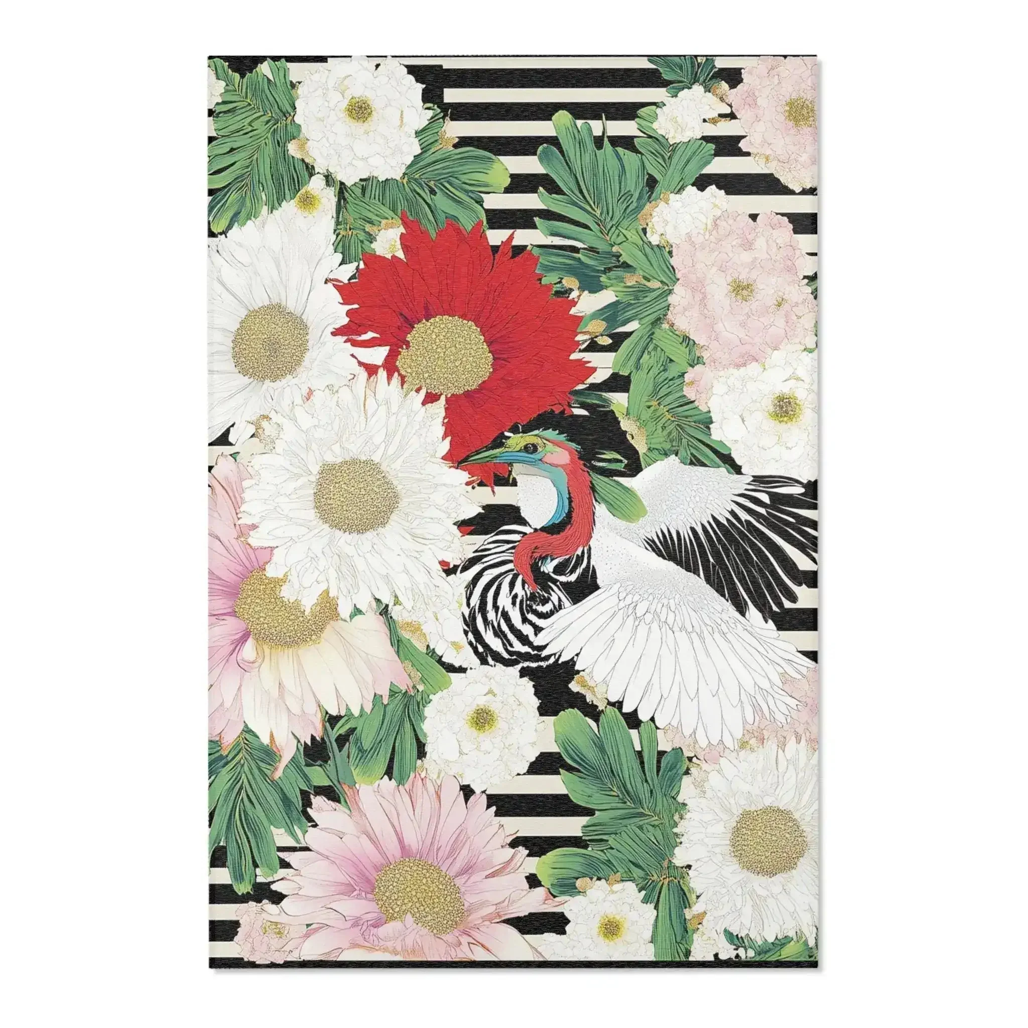 Striped Garden Crane Accent Rug - Image 4
