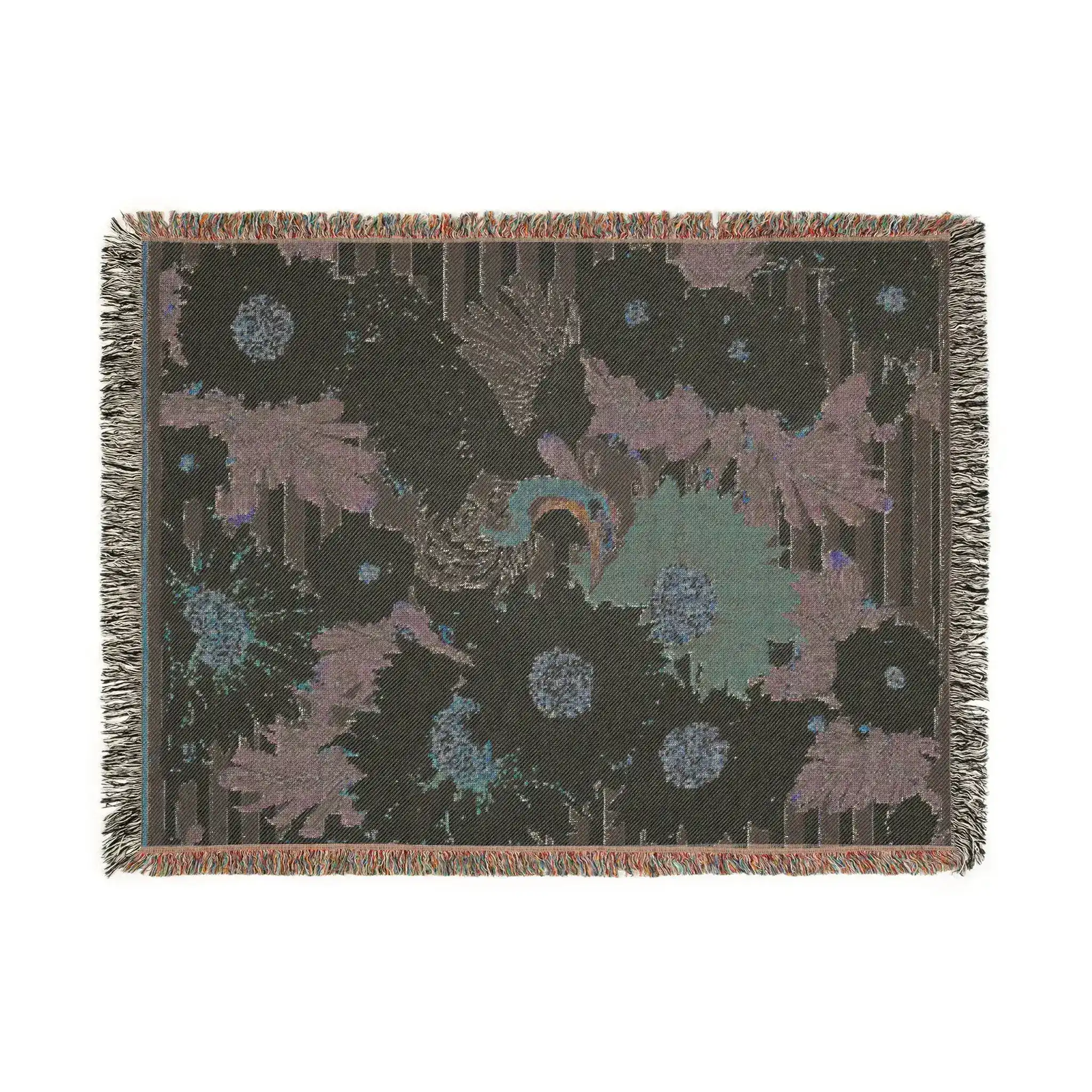Striped Garden Crane Woven Blanket - Image 6