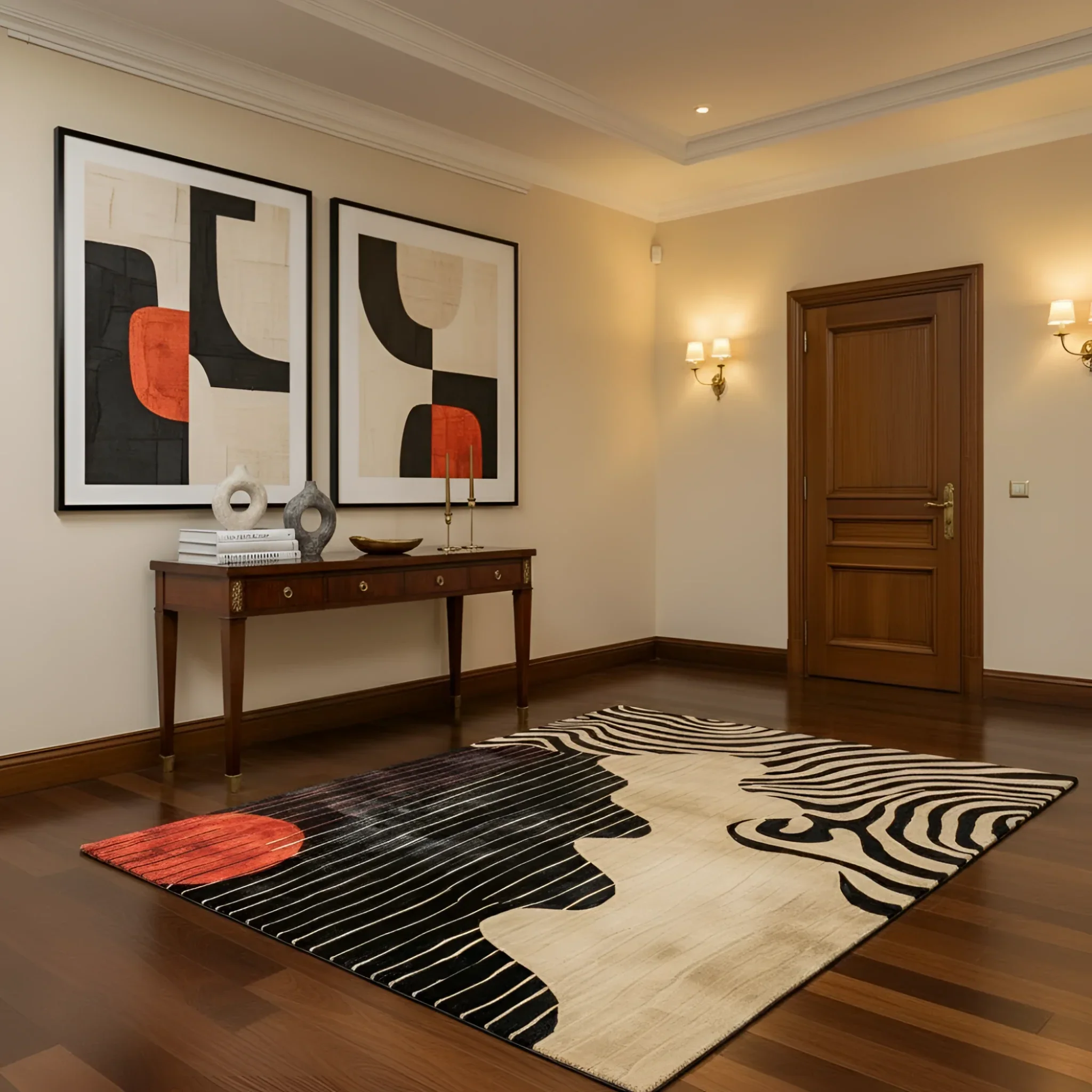 Striped Sunset Hand Tufted Rug  - Image 2