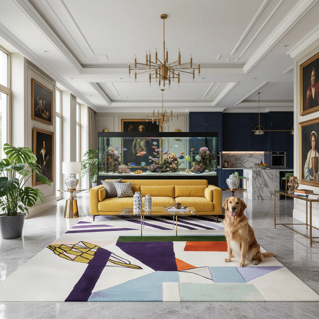 Stripes Collide Hand Tufted Rug - Image 2