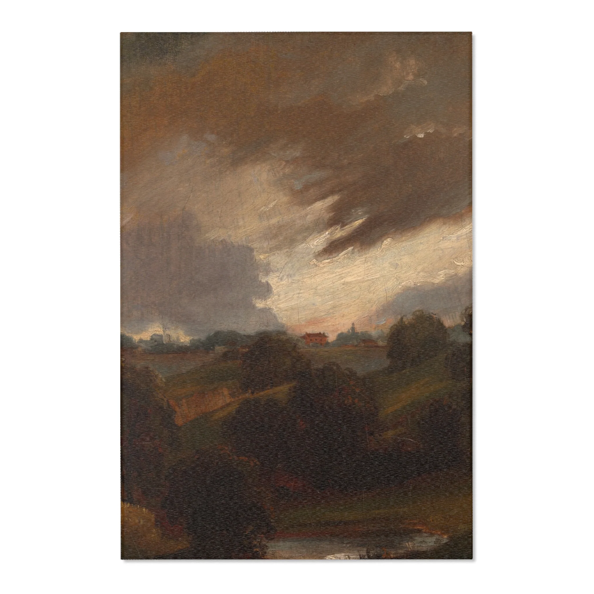 Style of John Constable - Hampstead, Stormy Sky | Area Rug - Image 3