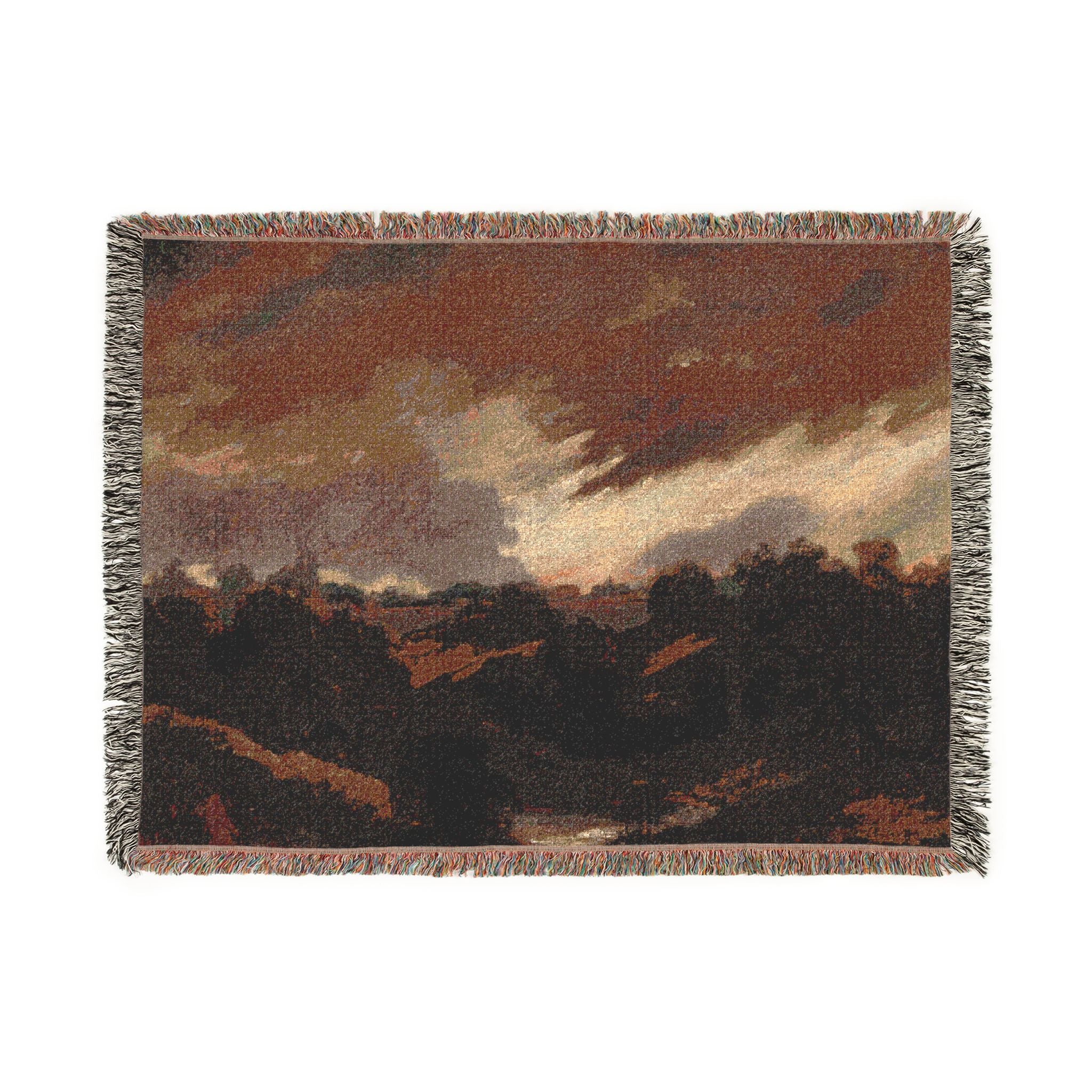 Style of John Constable - Hampstead, Stormy Sky | Woven Tapestry Blanket - Image 10