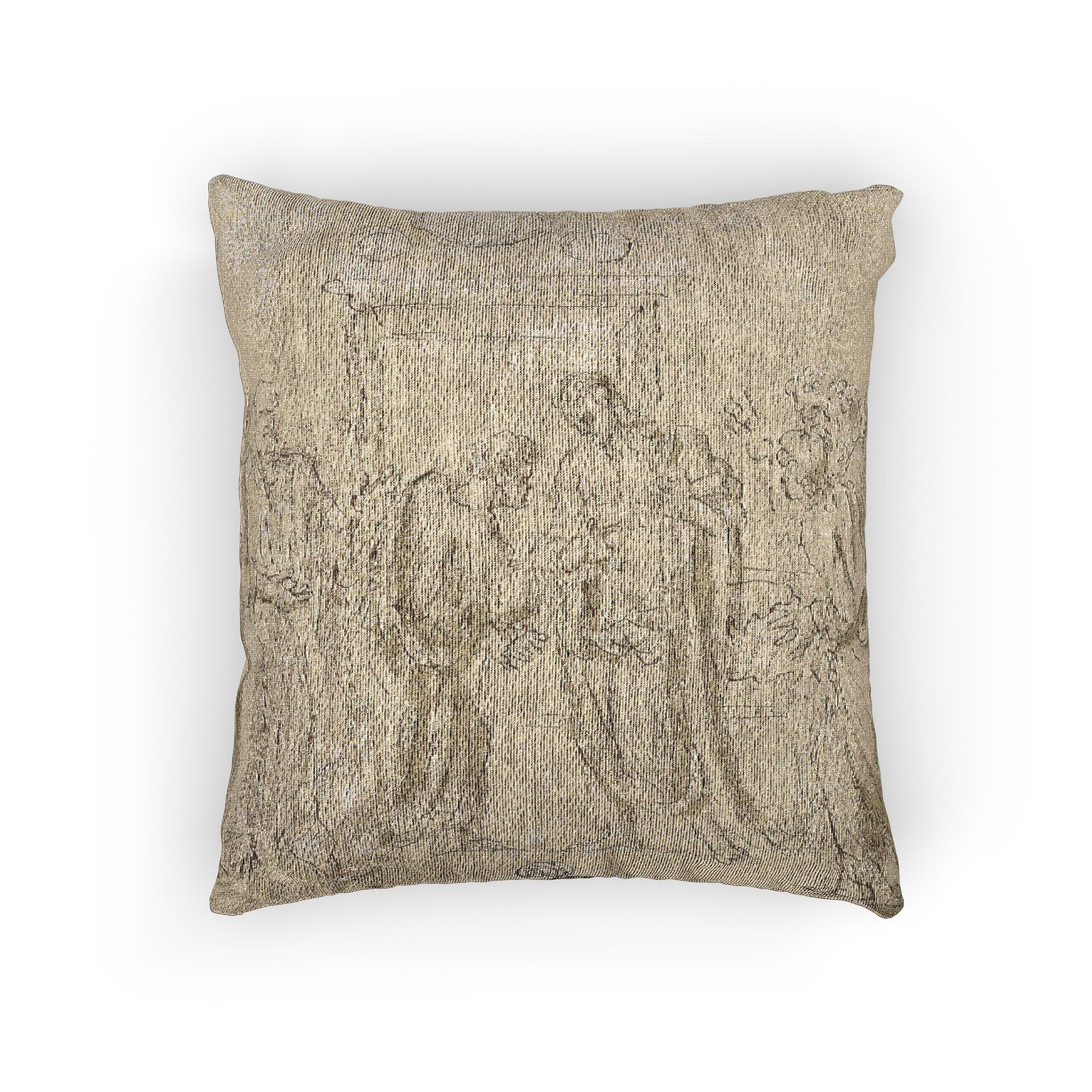 Style of Nicolas Poussin - The Incredulity of Saint Thomas (recto); Sketches of Figures (verso) | Woven Pillow - Image 3