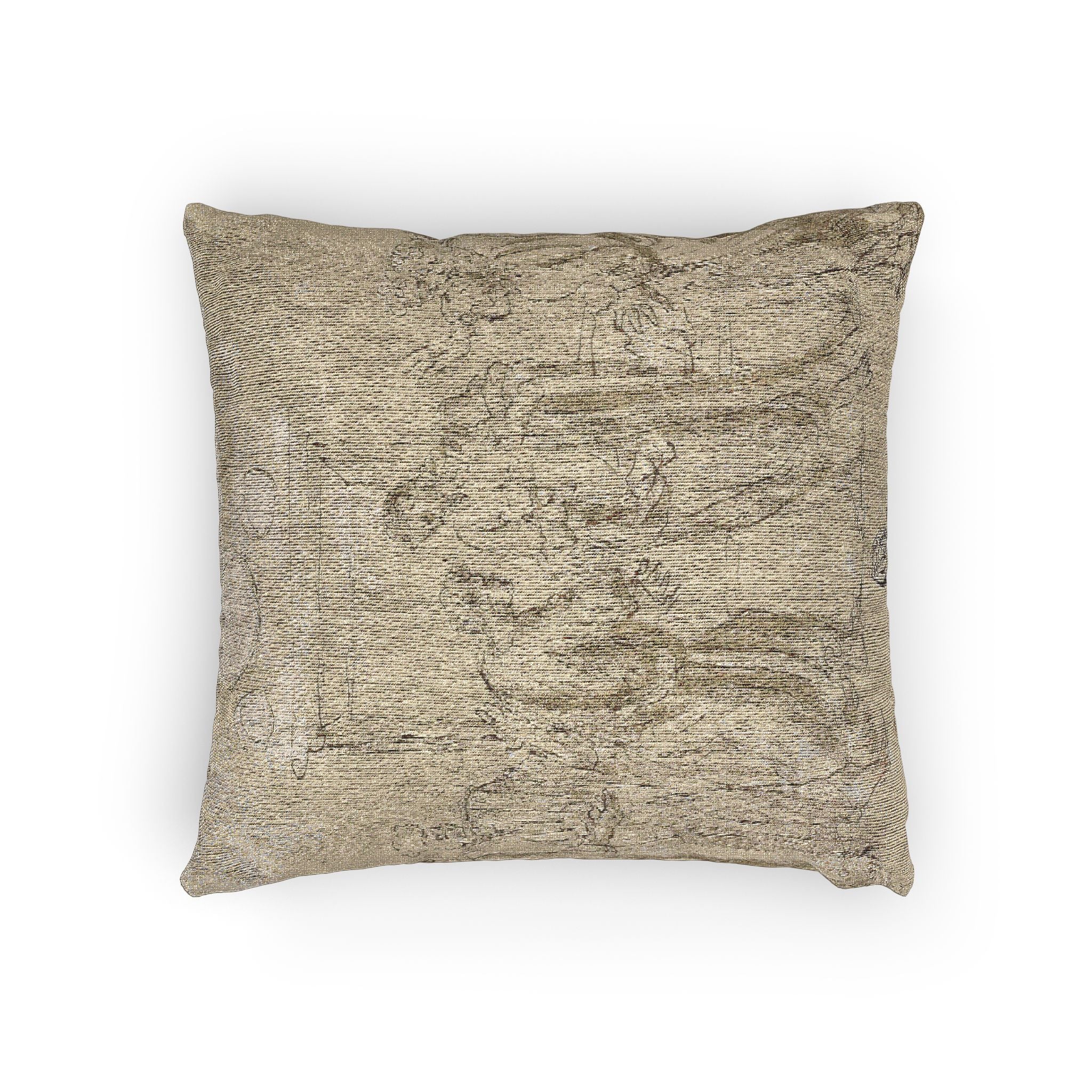 Style of Nicolas Poussin - The Incredulity of Saint Thomas (recto); Sketches of Figures (verso) | Woven Pillow - Image 4