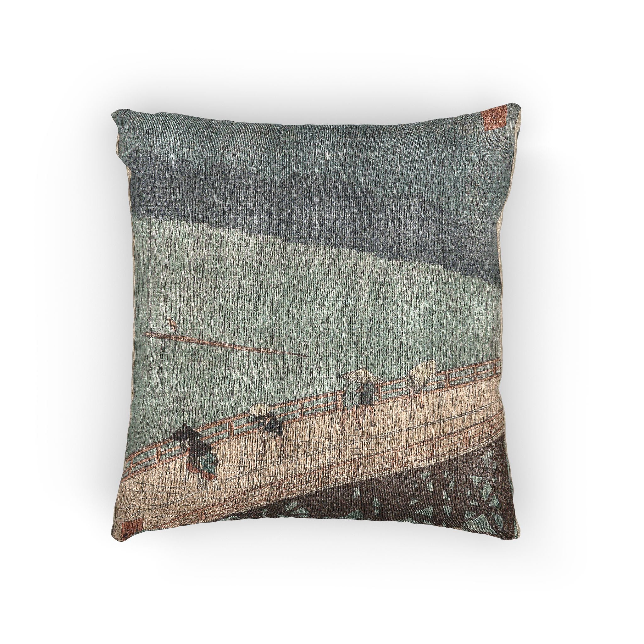 sudden-shower-over-shin-ohashi-bridge-utagawa-hiroshige | Woven Pillow