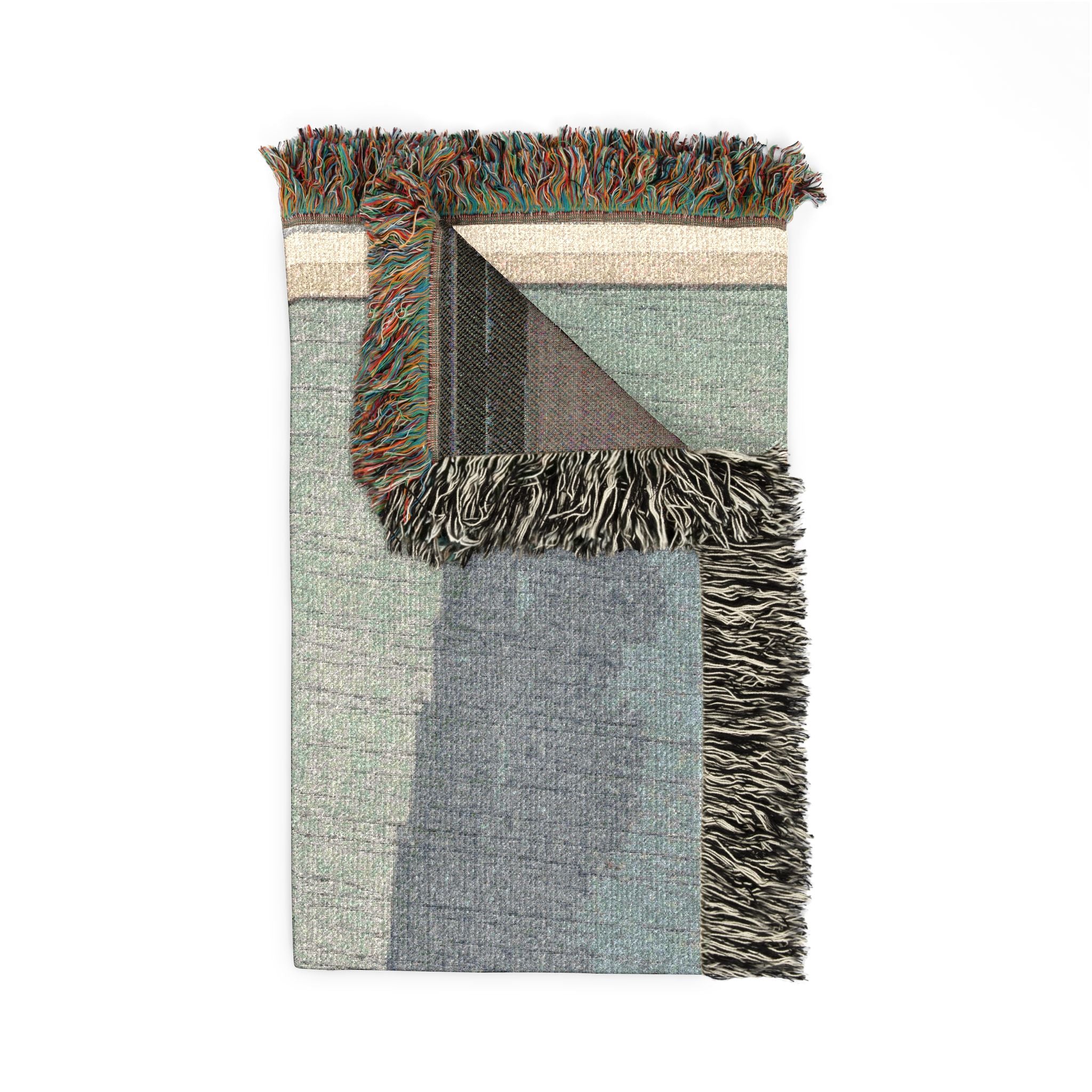sudden-shower-over-shin-ohashi-bridge-utagawa-hiroshige | Woven Tapestry Blanket - Image 5
