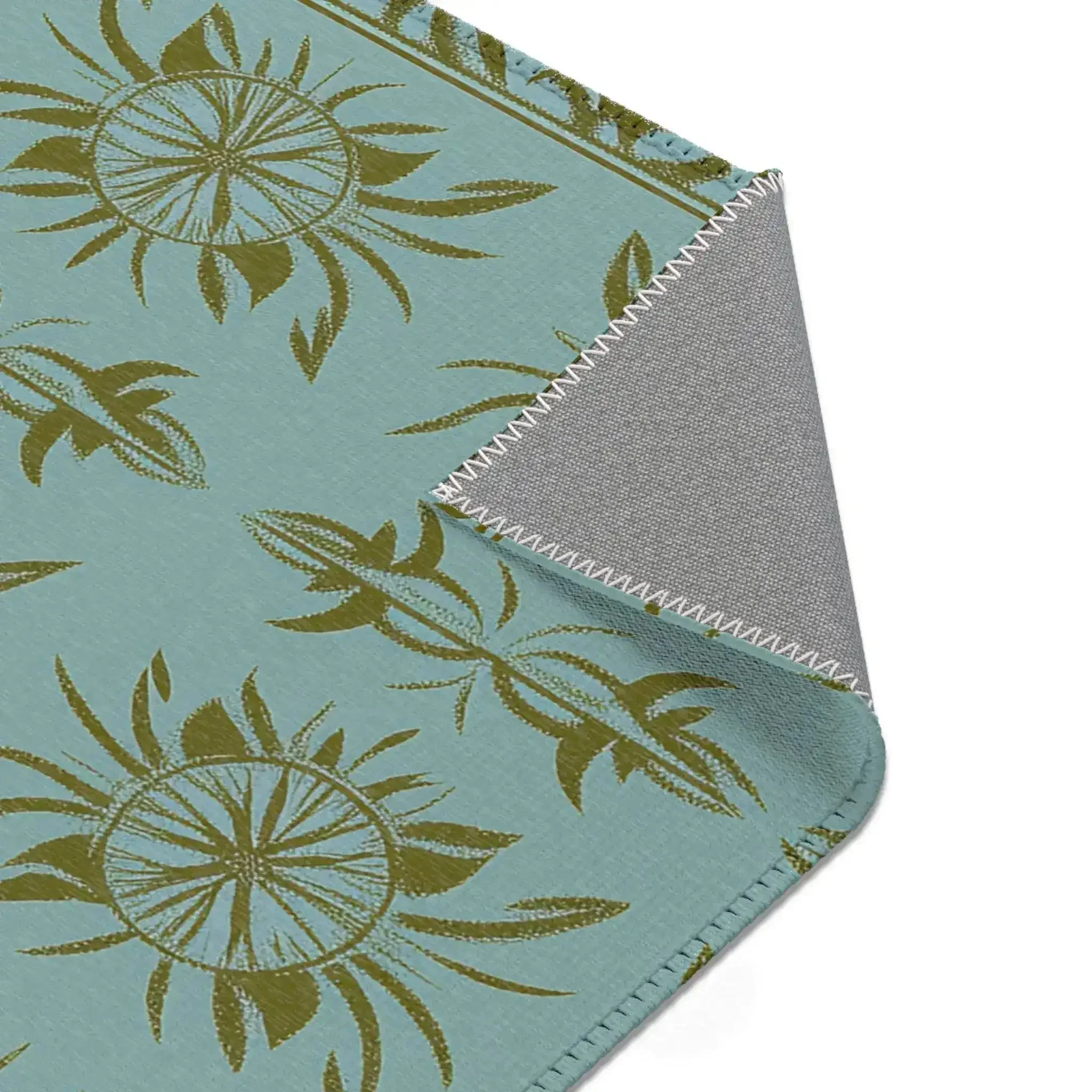 Sunburst Bloom – Geometric Floral Accent Rug - Image 5