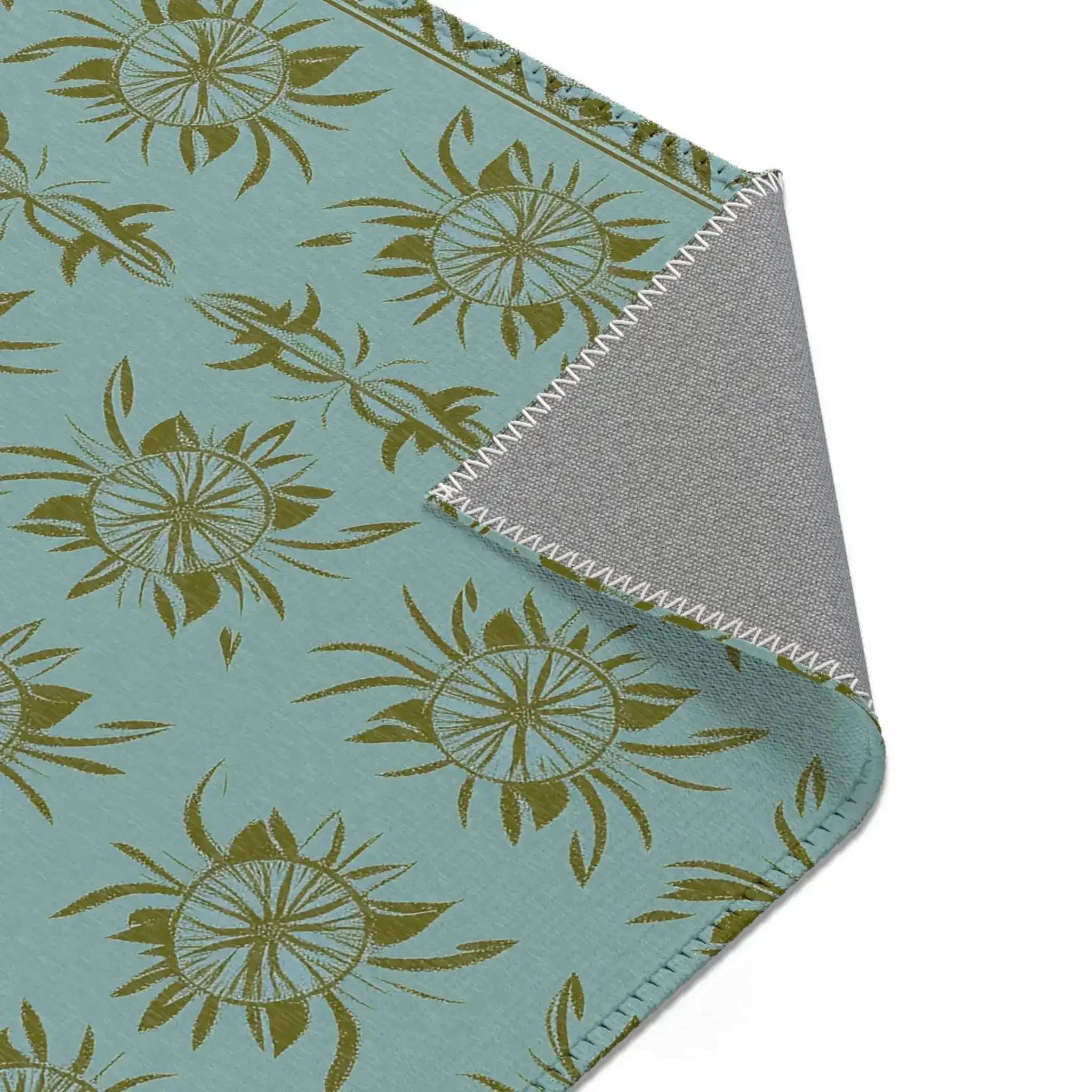 Sunburst Bloom – Geometric Floral Accent Rug - Image 6
