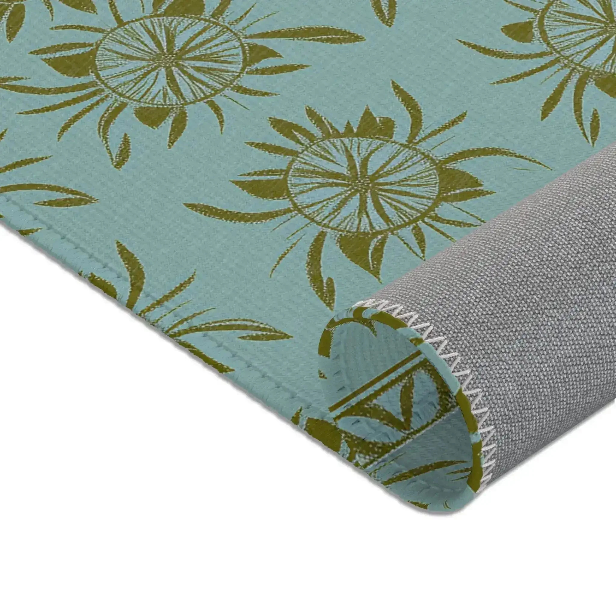 Sunburst Bloom – Geometric Floral Accent Rug - Image 7