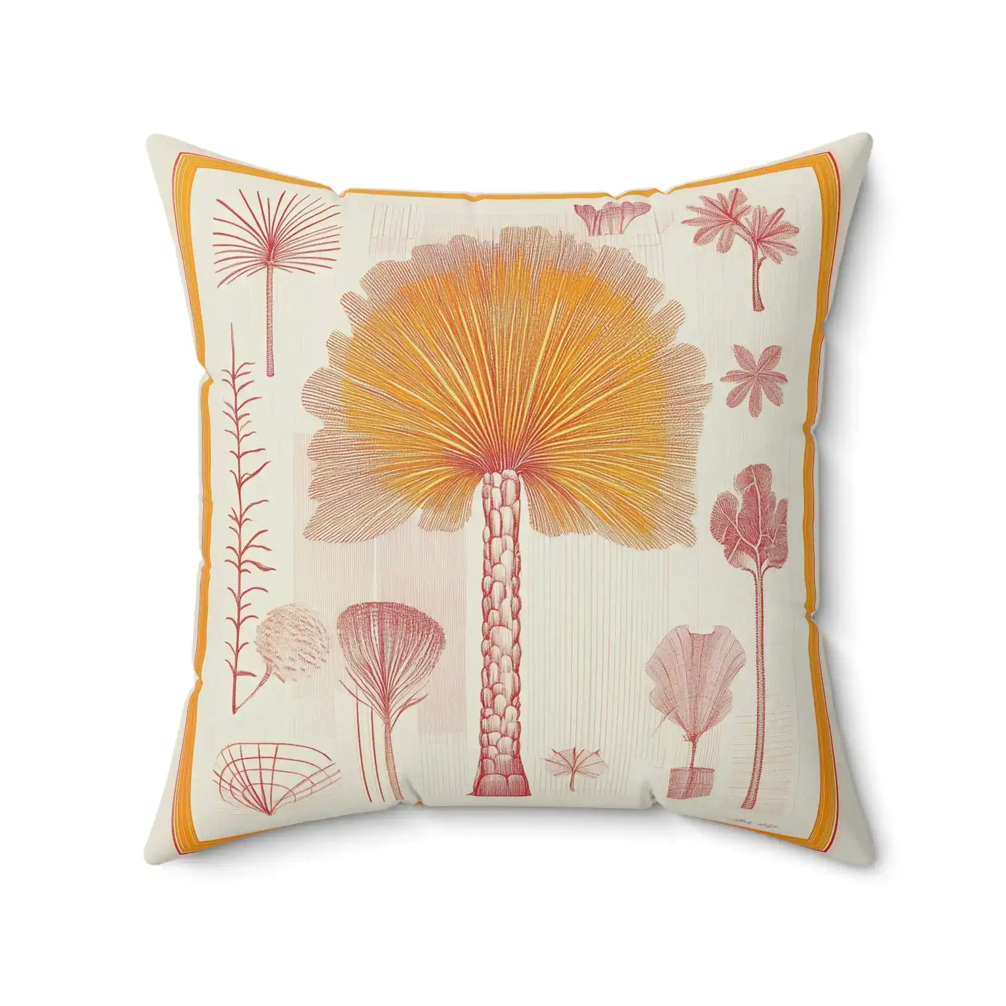 Sunburst Palm Botanical Throw Pillow - Image 6