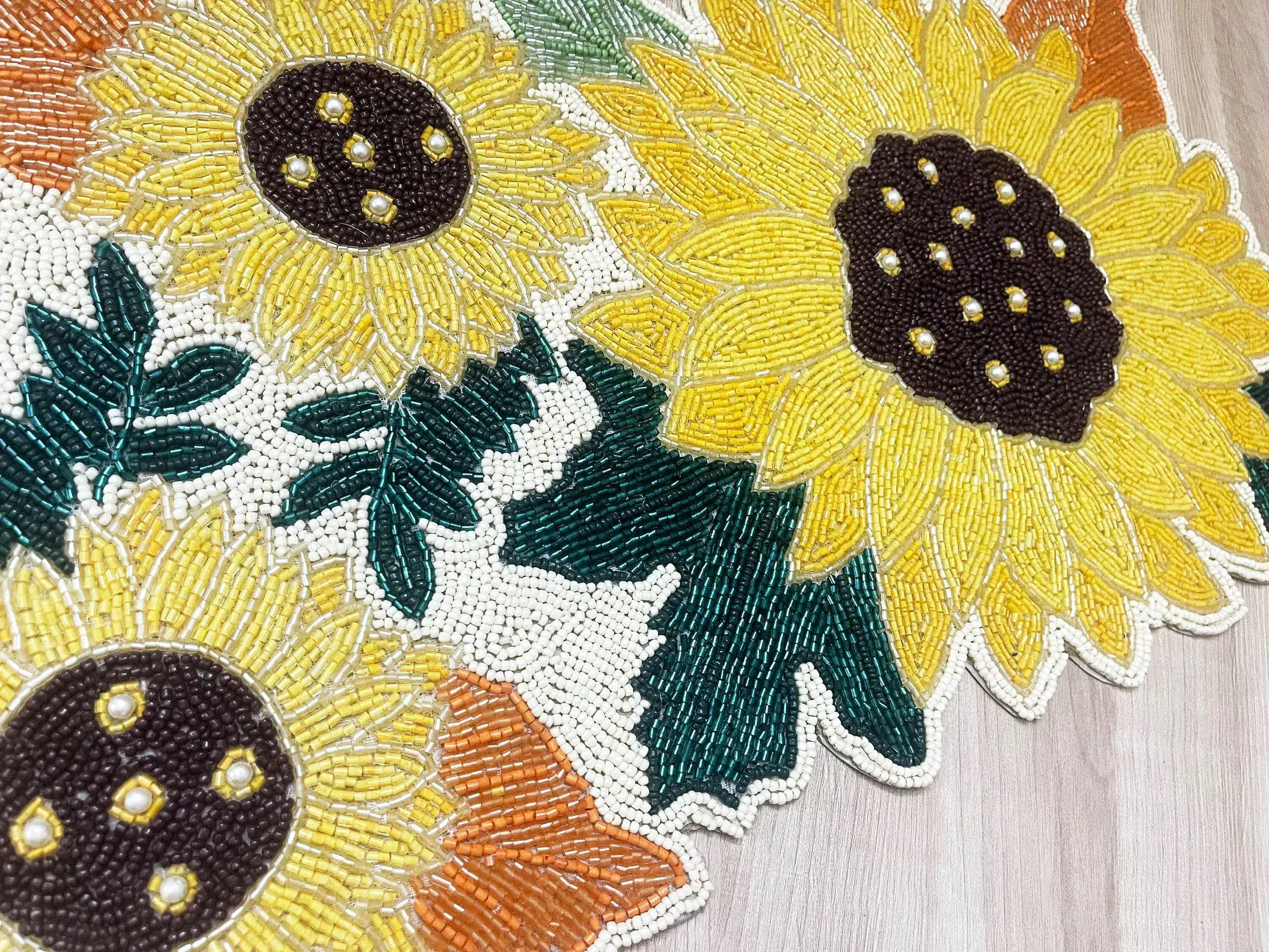 Sunflower Beaded Table Runner - Image 2