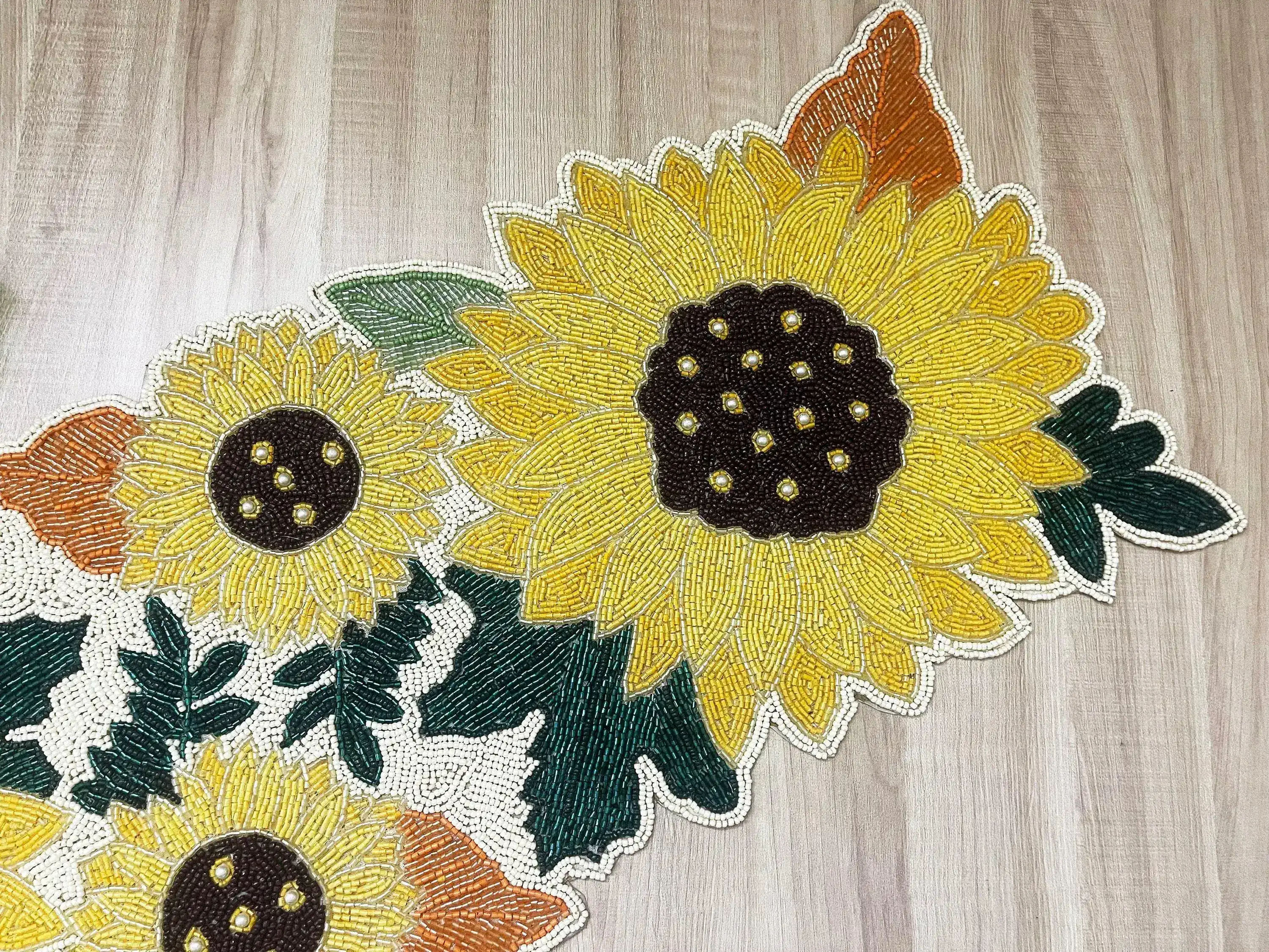 Sunflower Beaded Table Runner - Image 4