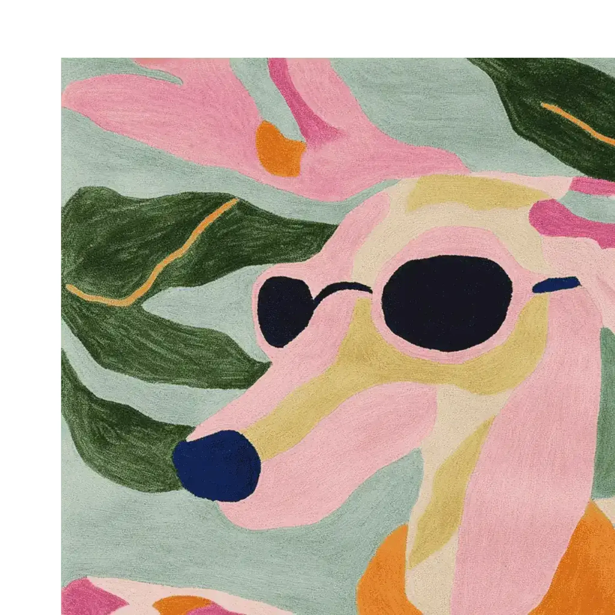 Sunglass Safari Pup Hand Tufted Rug - Image 5