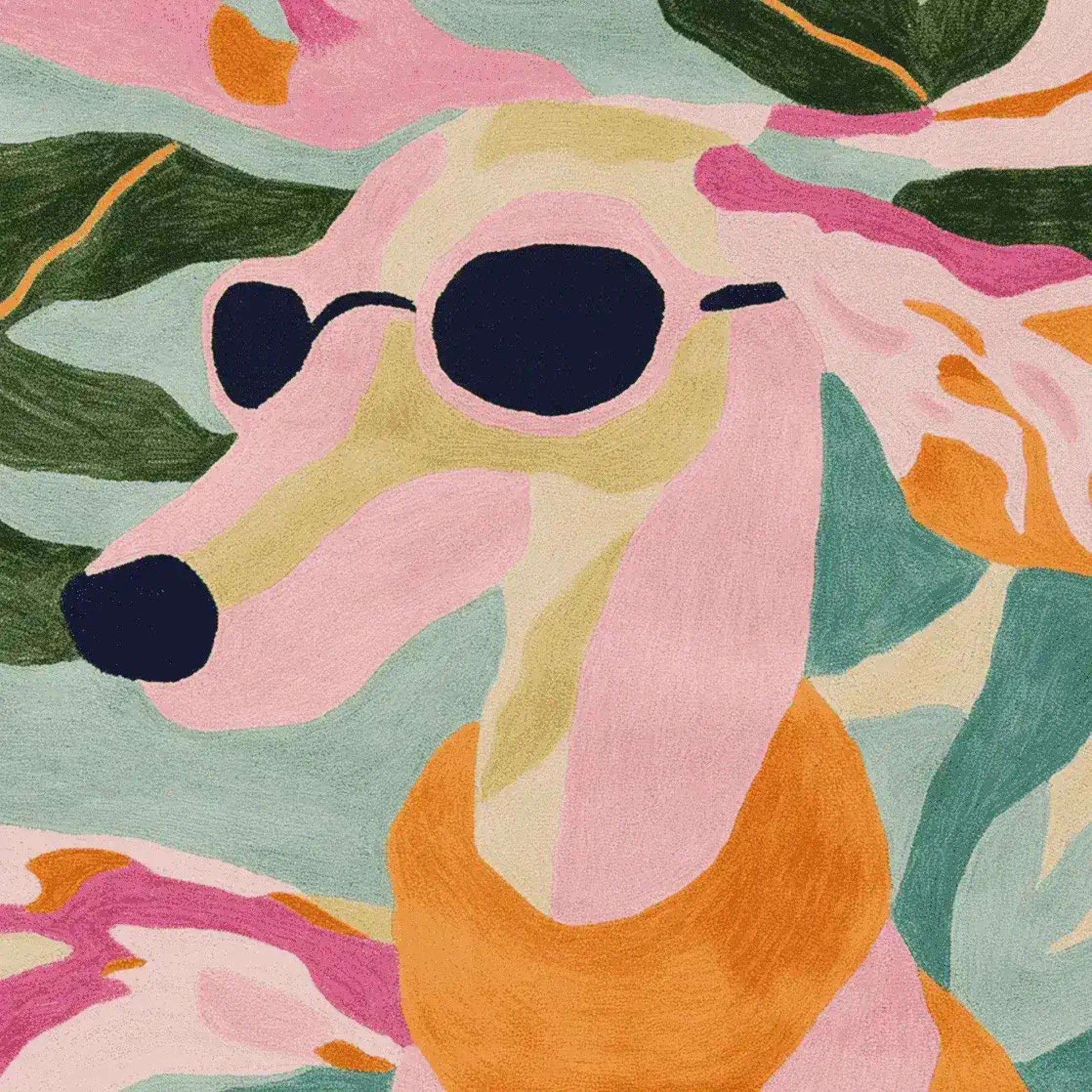 Sunglass Safari Pup Hand Tufted Rug - Image 6