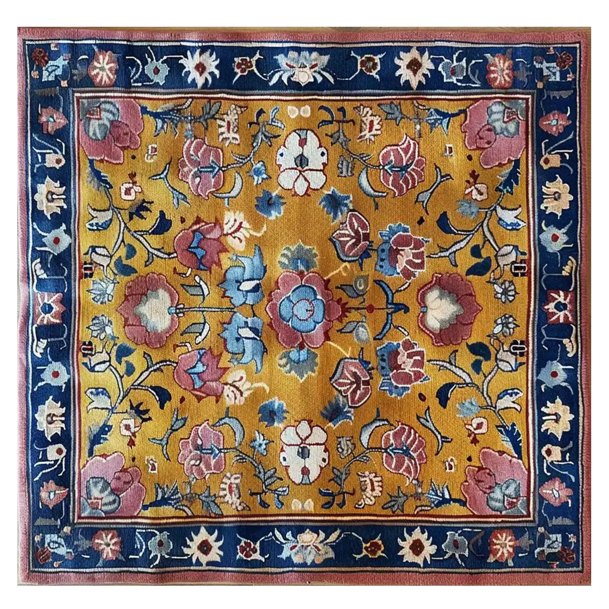 Sunlit Floral Symphony Hand Tufted Wool Rug - Image 4