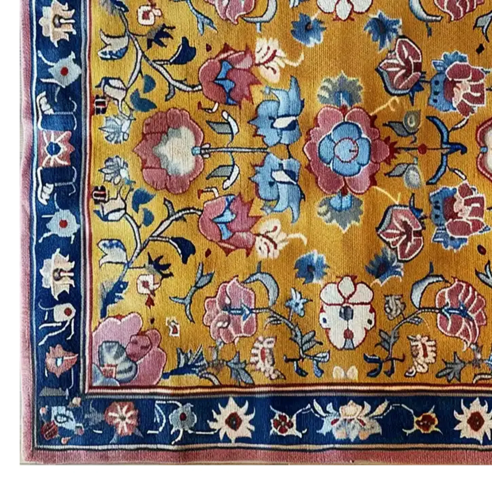Sunlit Floral Symphony Hand Tufted Wool Rug - Image 5