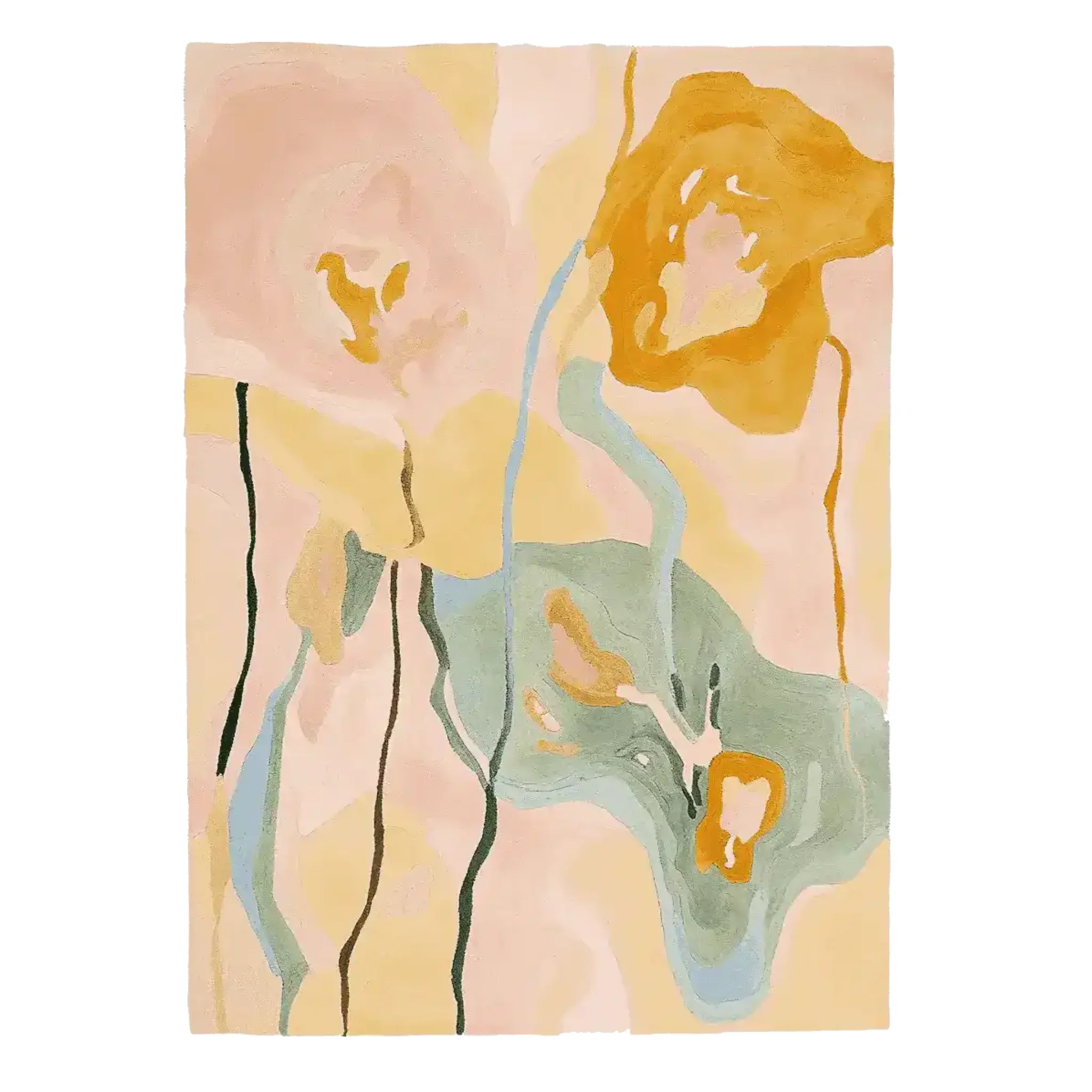 Sunrise Floral Orchid Bloom Hand Tufted Rug - Image 6