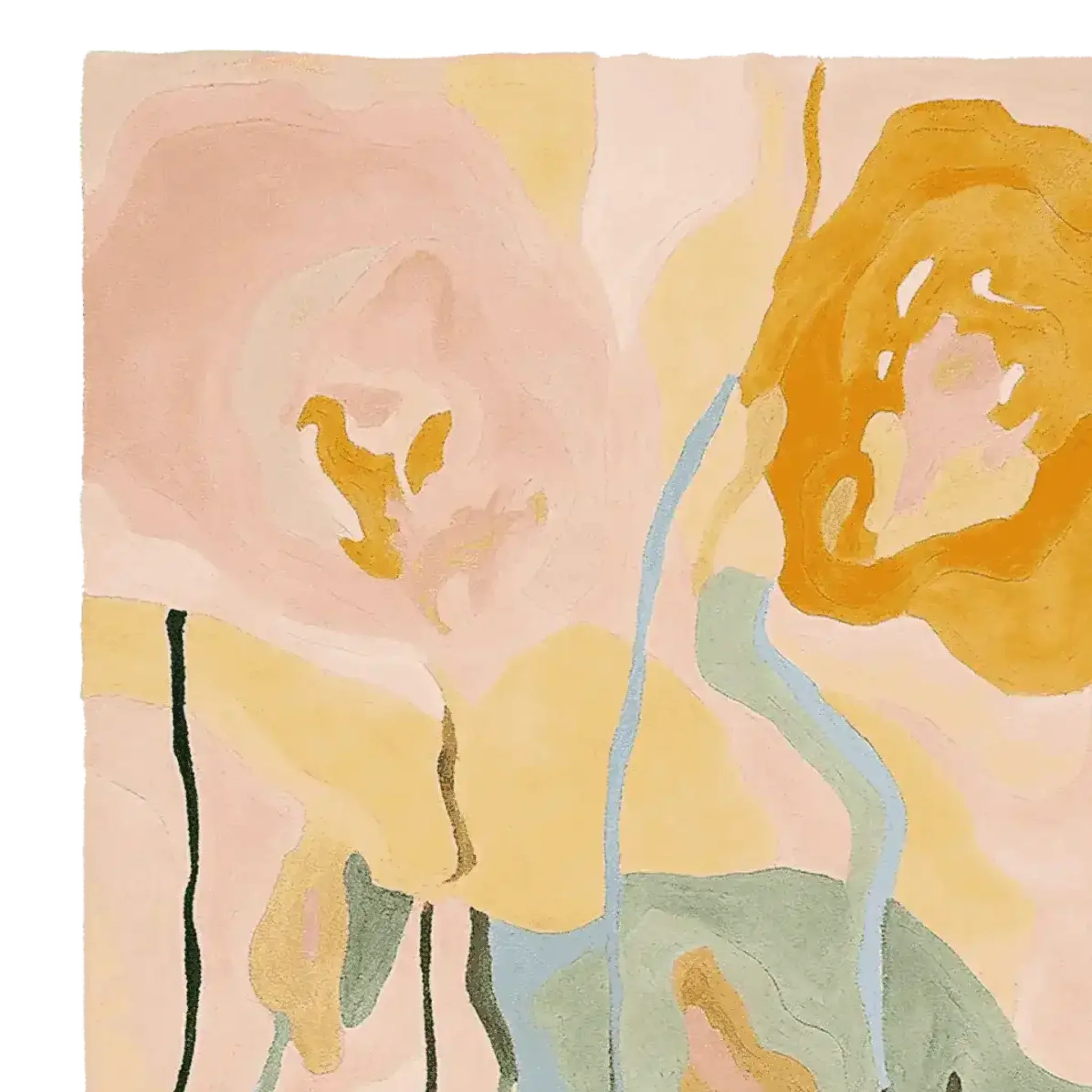 Sunrise Floral Orchid Bloom Hand Tufted Rug - Image 9
