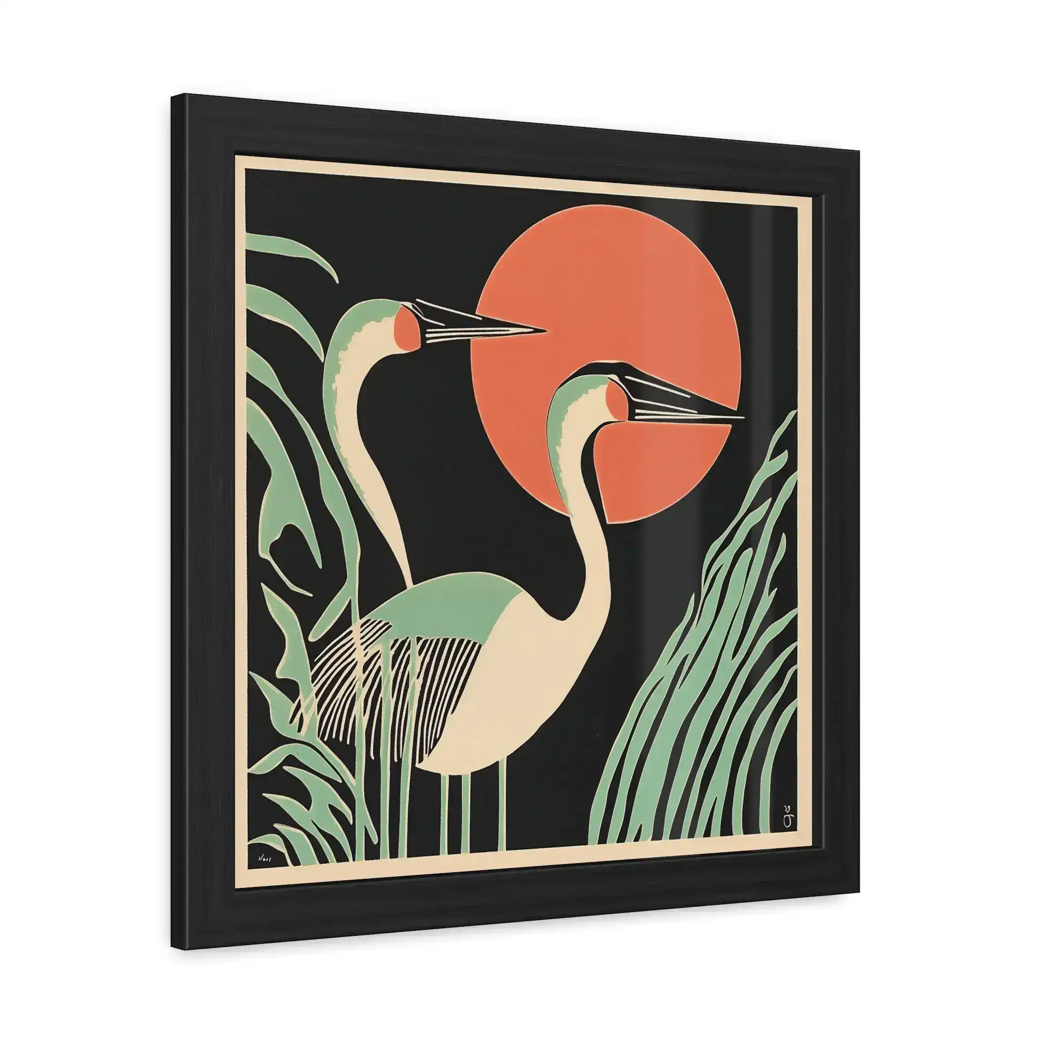 Sunset Cranes - Modern Minimalist Nature Wall Art - Image 5