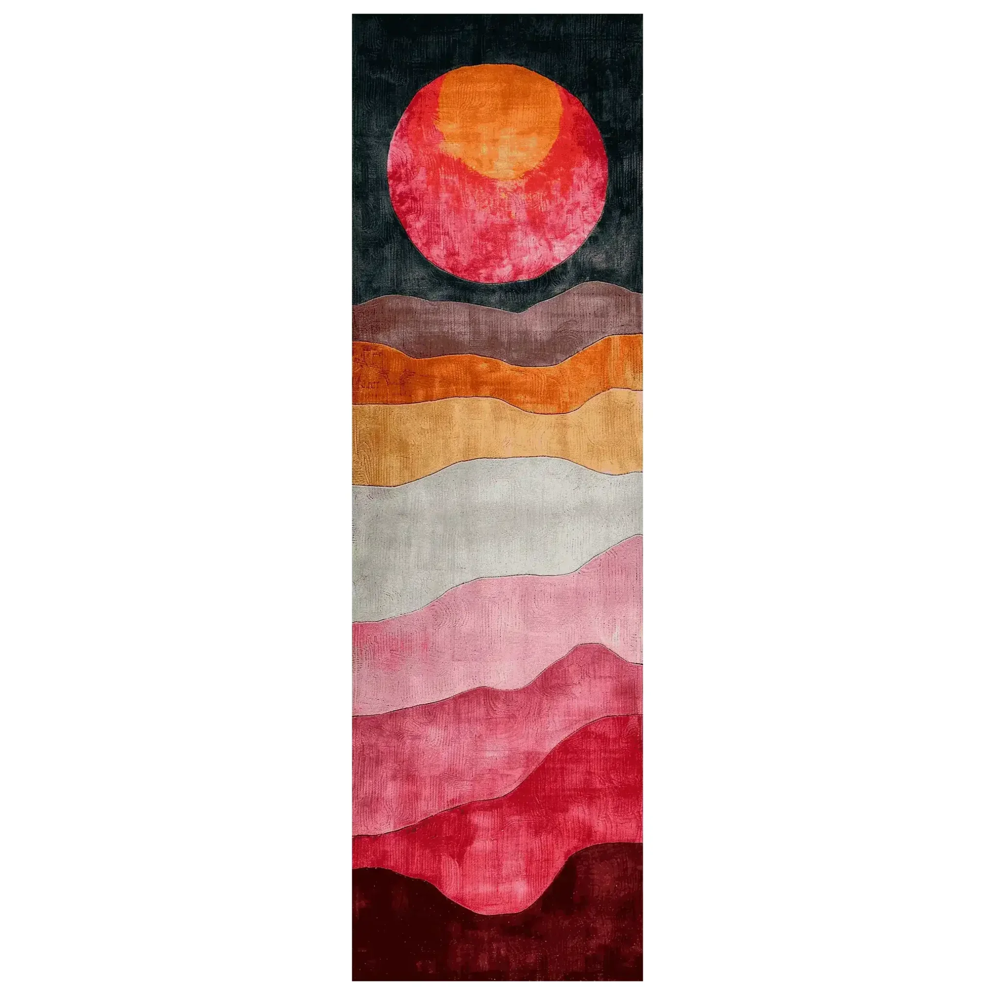 Sunset Horizon Layers Hand Tufted Runner Rug
