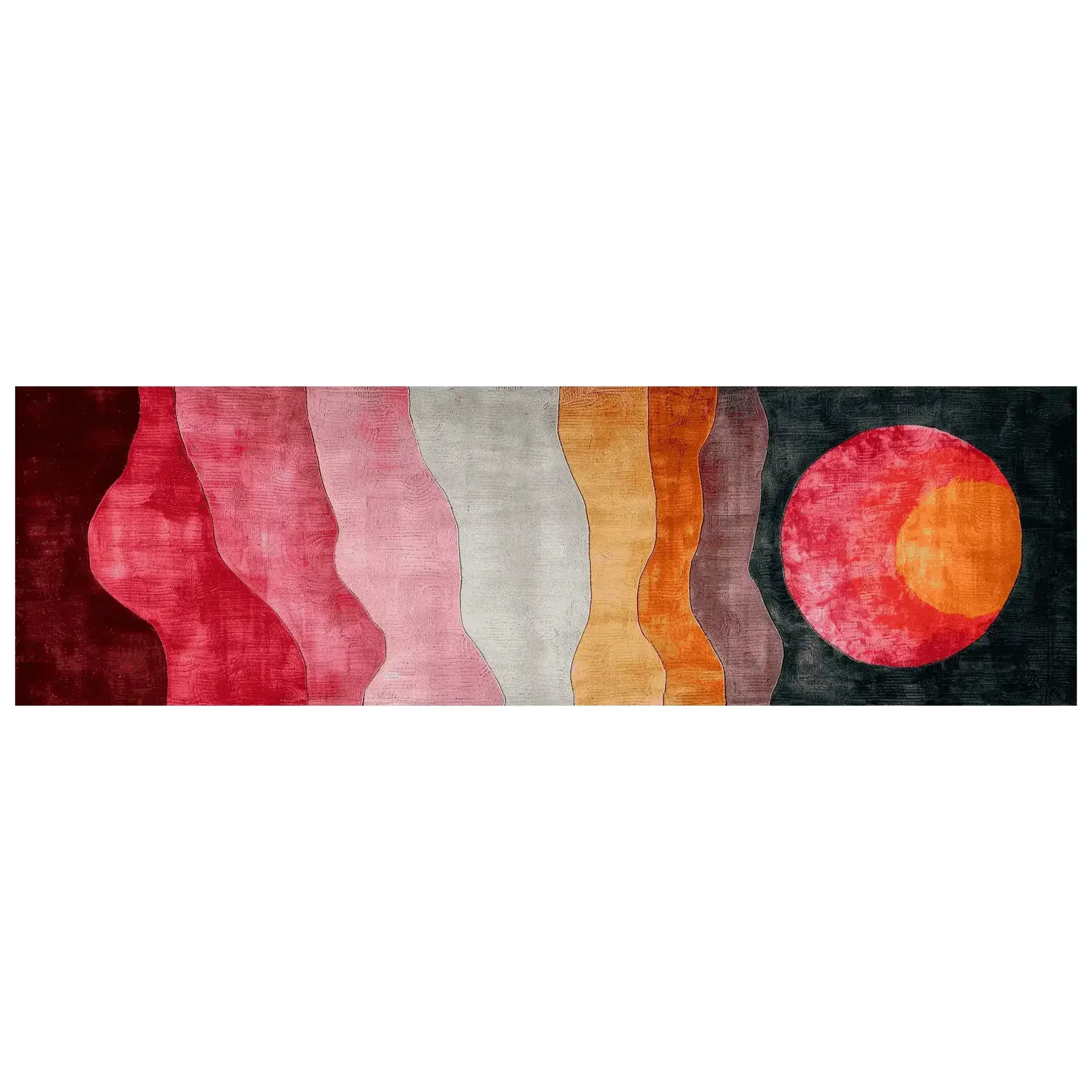 Sunset Horizon Layers Hand Tufted Runner Rug - Image 3