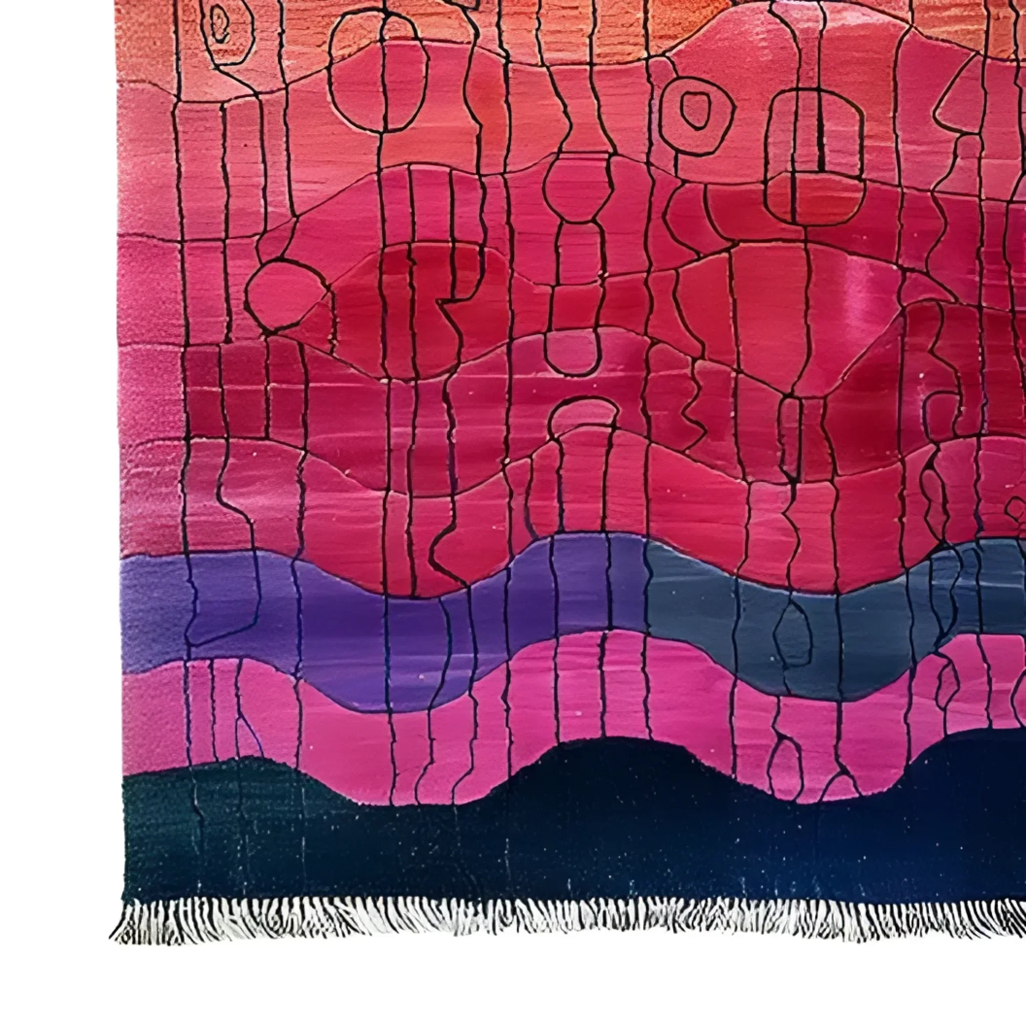 Sunset Reverie Viscose Hand Knotted Wool Rug - Image 5