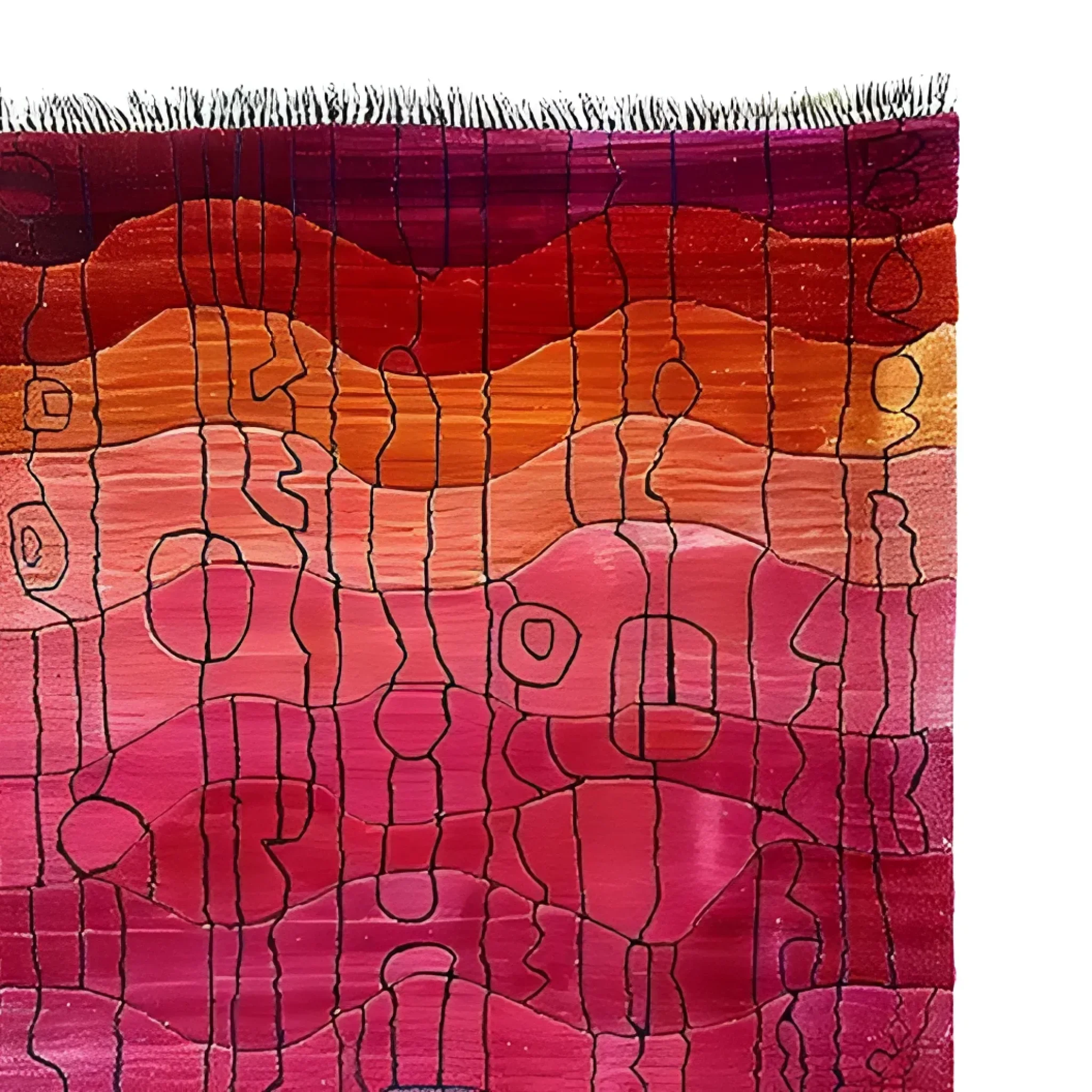 Sunset Reverie Viscose Hand Knotted Wool Rug - Image 6