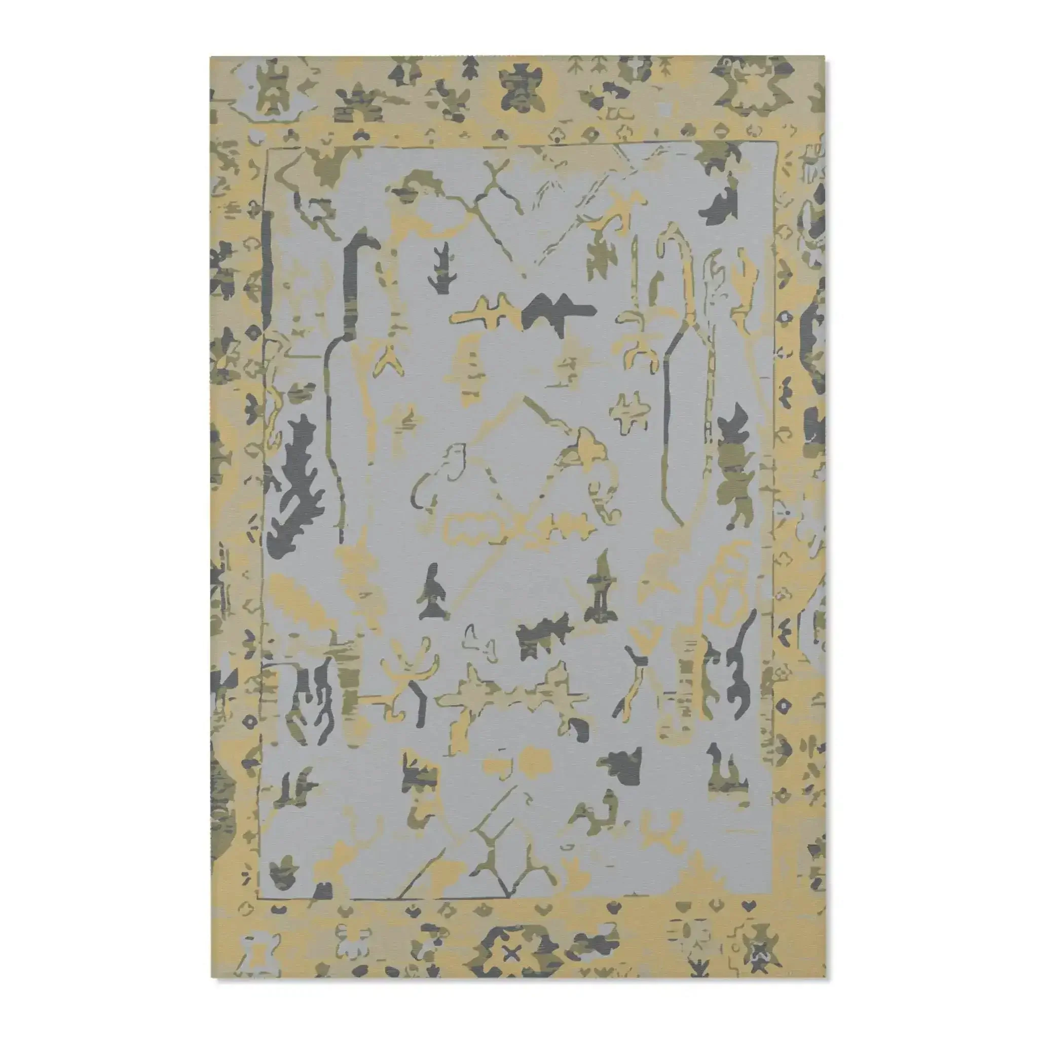 Sunwashed Yellow Tribal Motif Accent Rug - Image 3