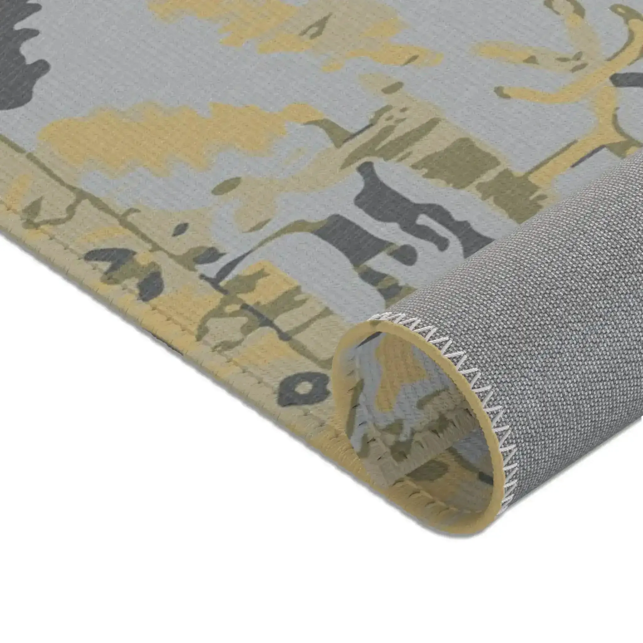 Sunwashed Yellow Tribal Motif Accent Rug - Image 4