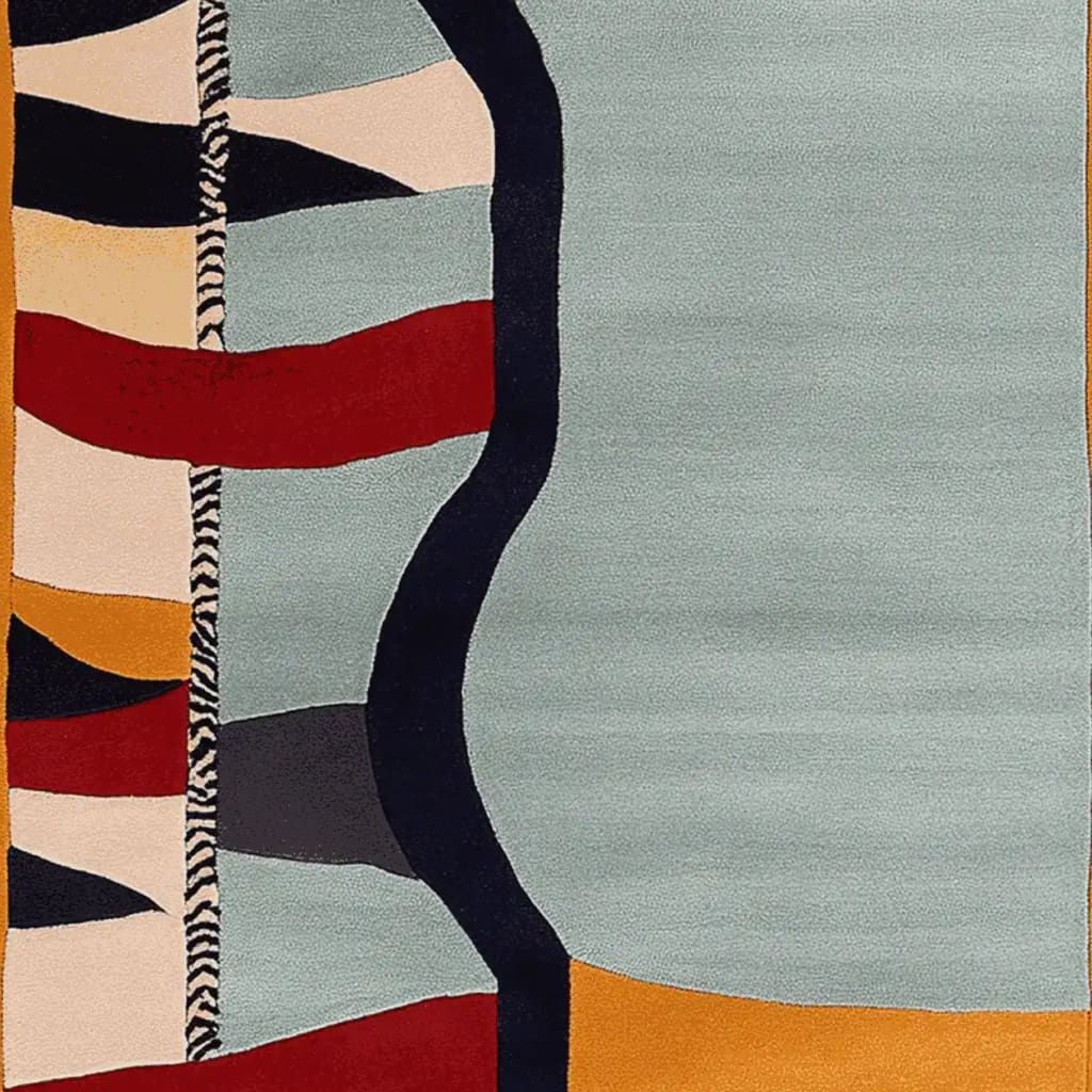 Surreal Pattern Play Hand Tufted Rug - Image 4