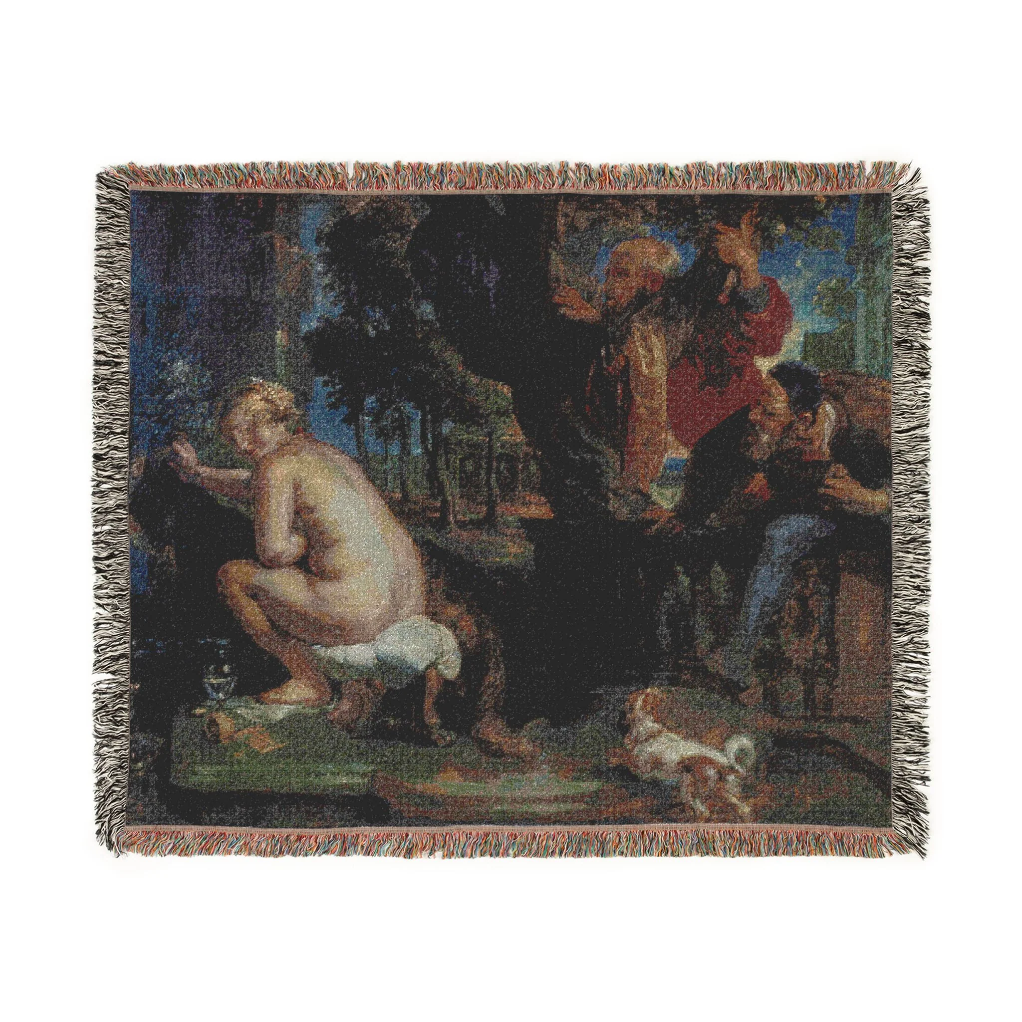 Susanna and the Elders - Peter Paul Rubens | Woven Tapestry Blanket - Image 2