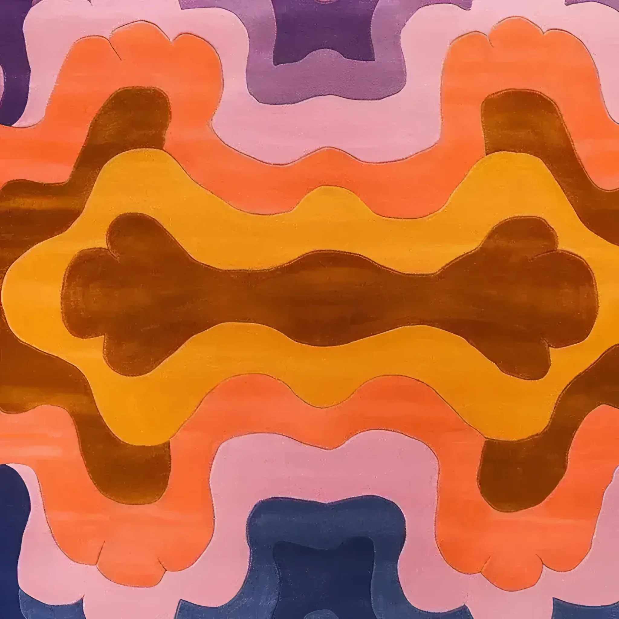Swirling Colors wool Hand Tufted Wool Rug - Image 5