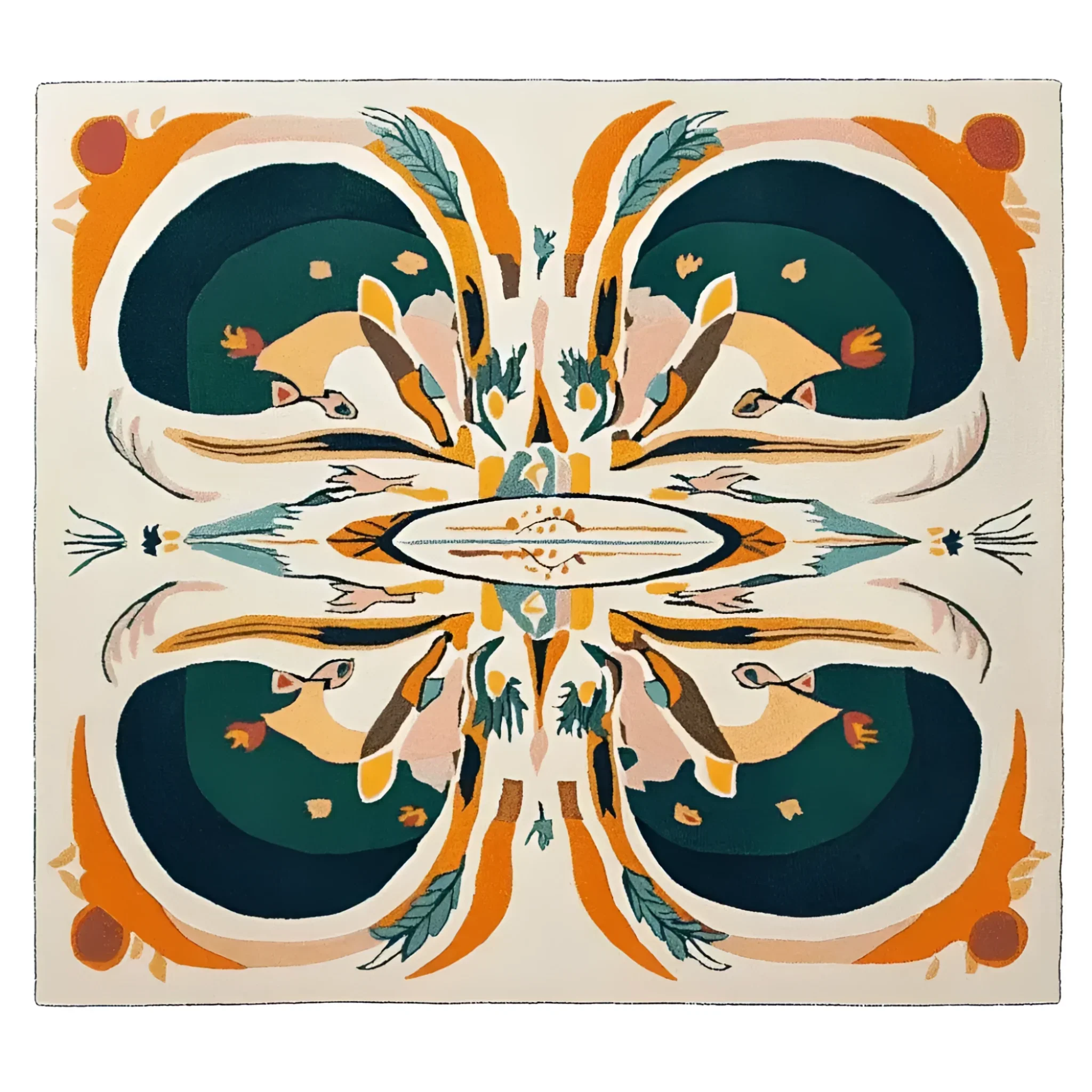 Symmetry Spirit Bloom Hand Tufted Rug - Image 10