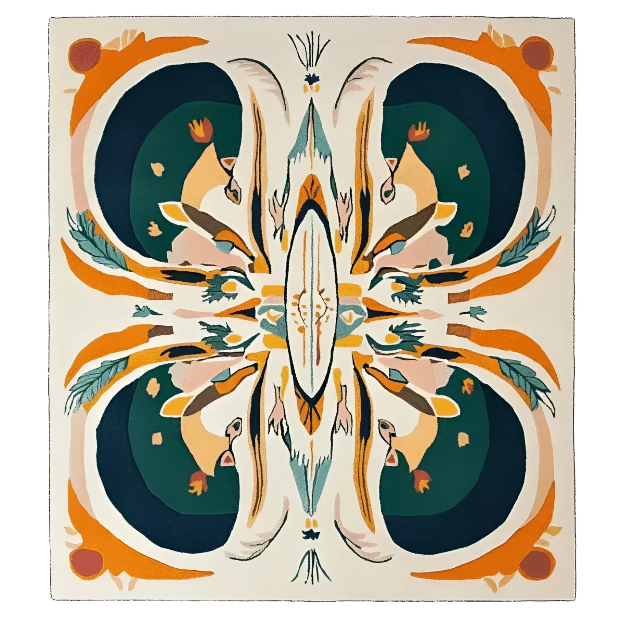 Symmetry Spirit Bloom Hand Tufted Rug - Image 7