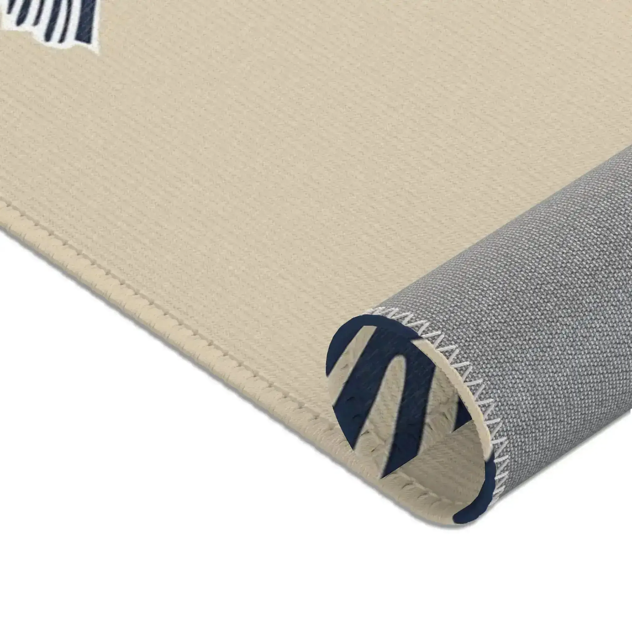 Tan & Navy Koi Wave Accent Rug - Image 9