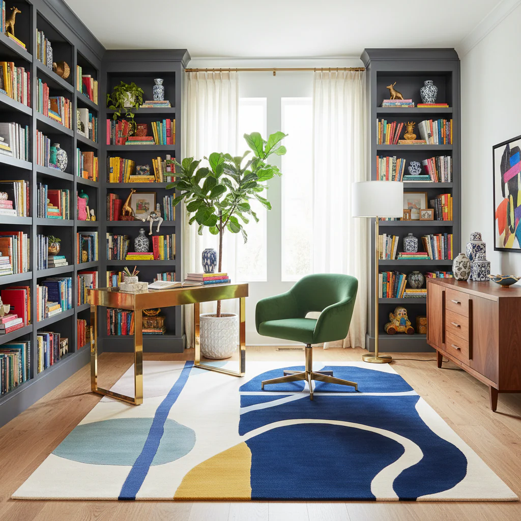 Tangled Flow Form Hand Tufted Rug - Image 2