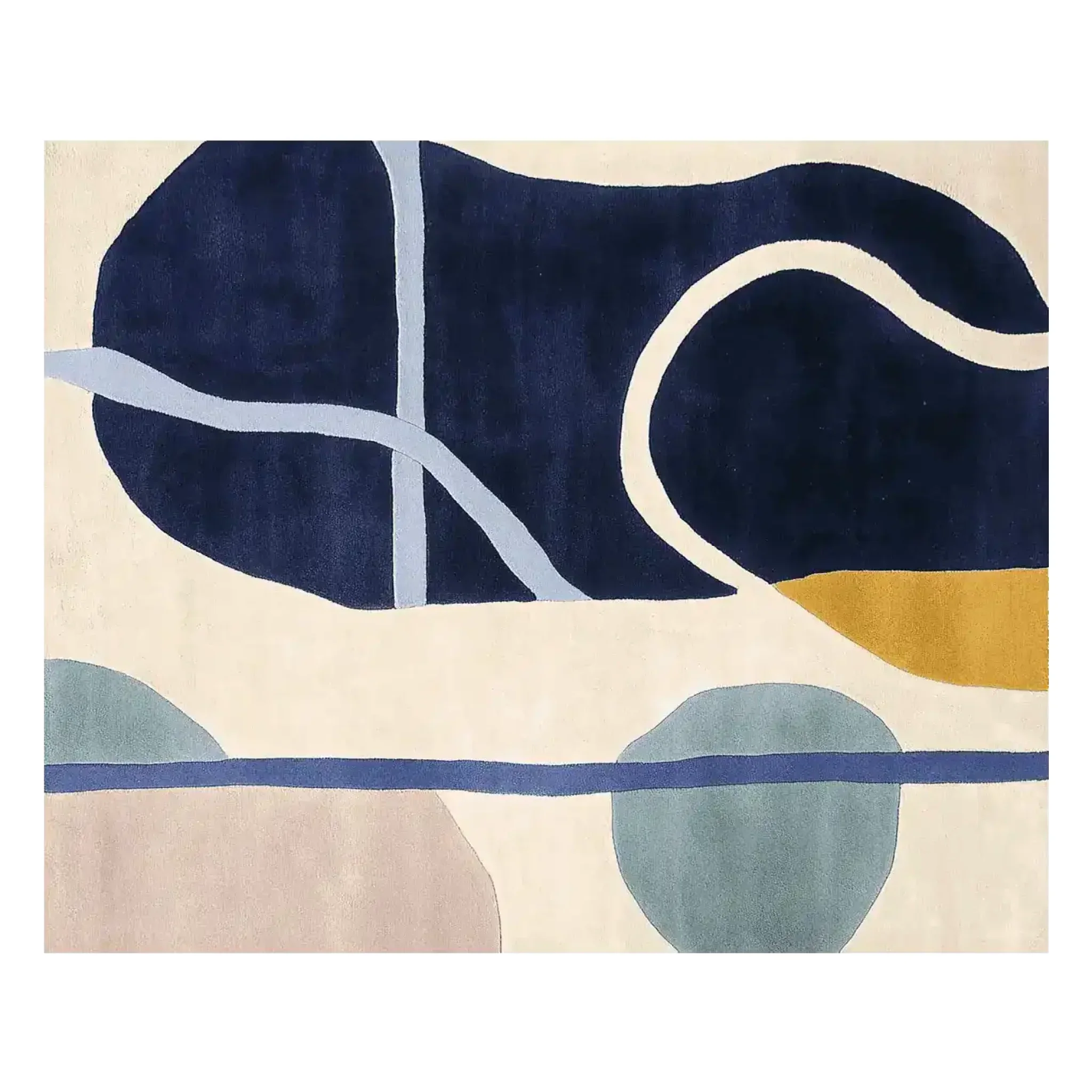 Tangled Flow Form Hand Tufted Rug - Image 4