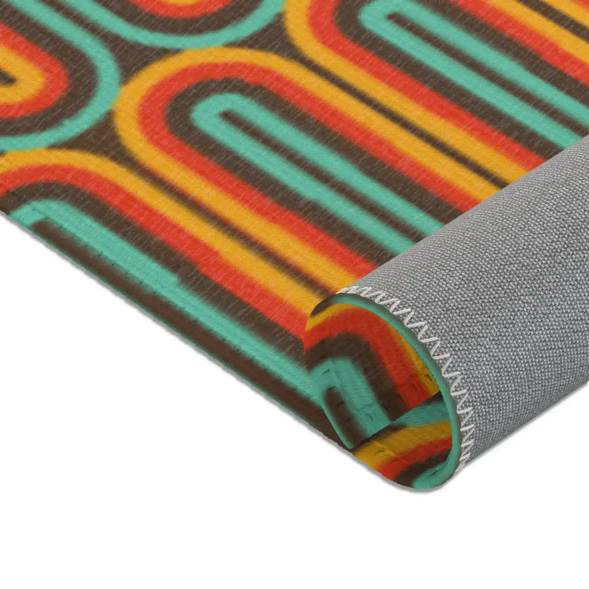 Teal Retro Radiance Accent Rug - Image 9