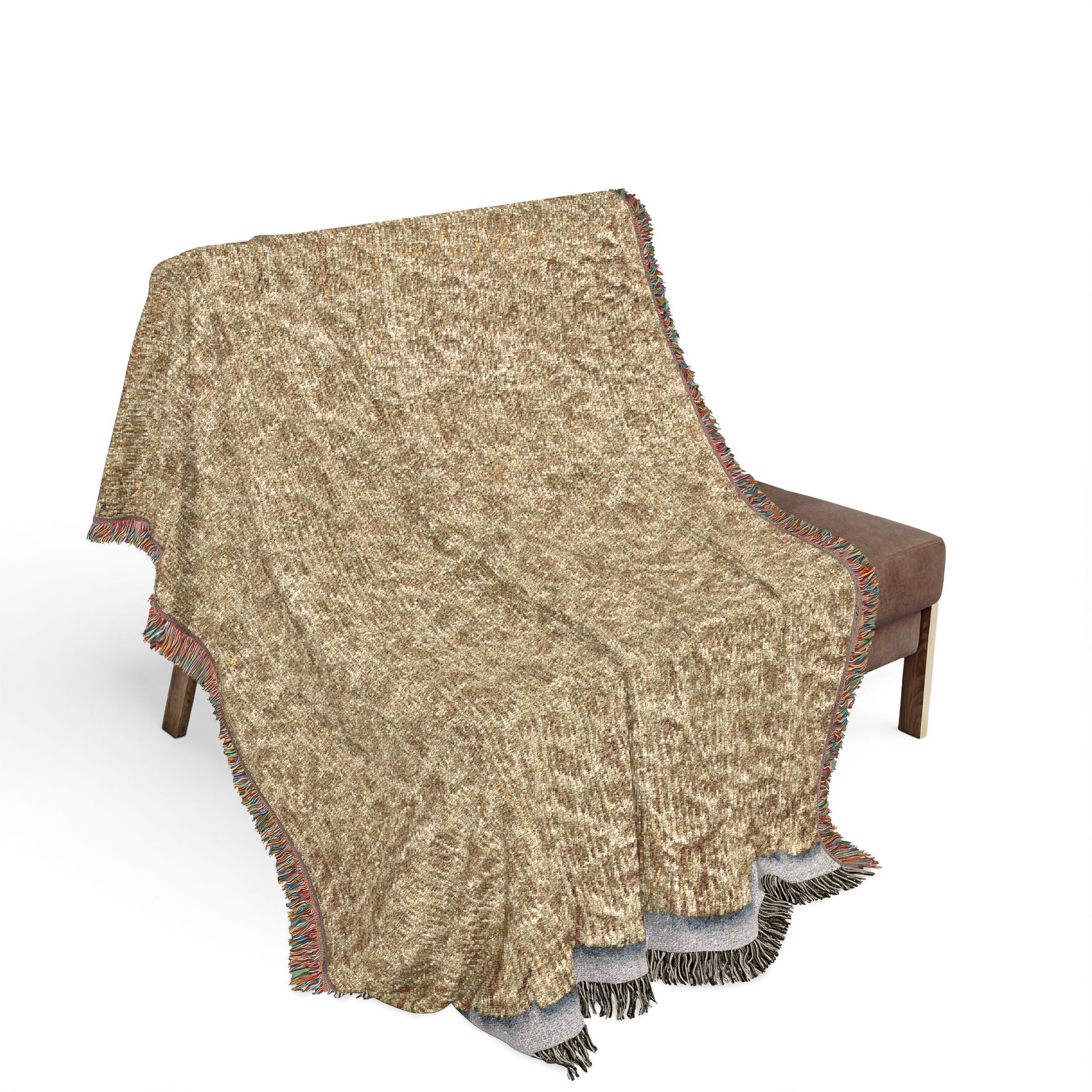 Textile with Tiny Leaves Woven Throw Blanket - Image 2