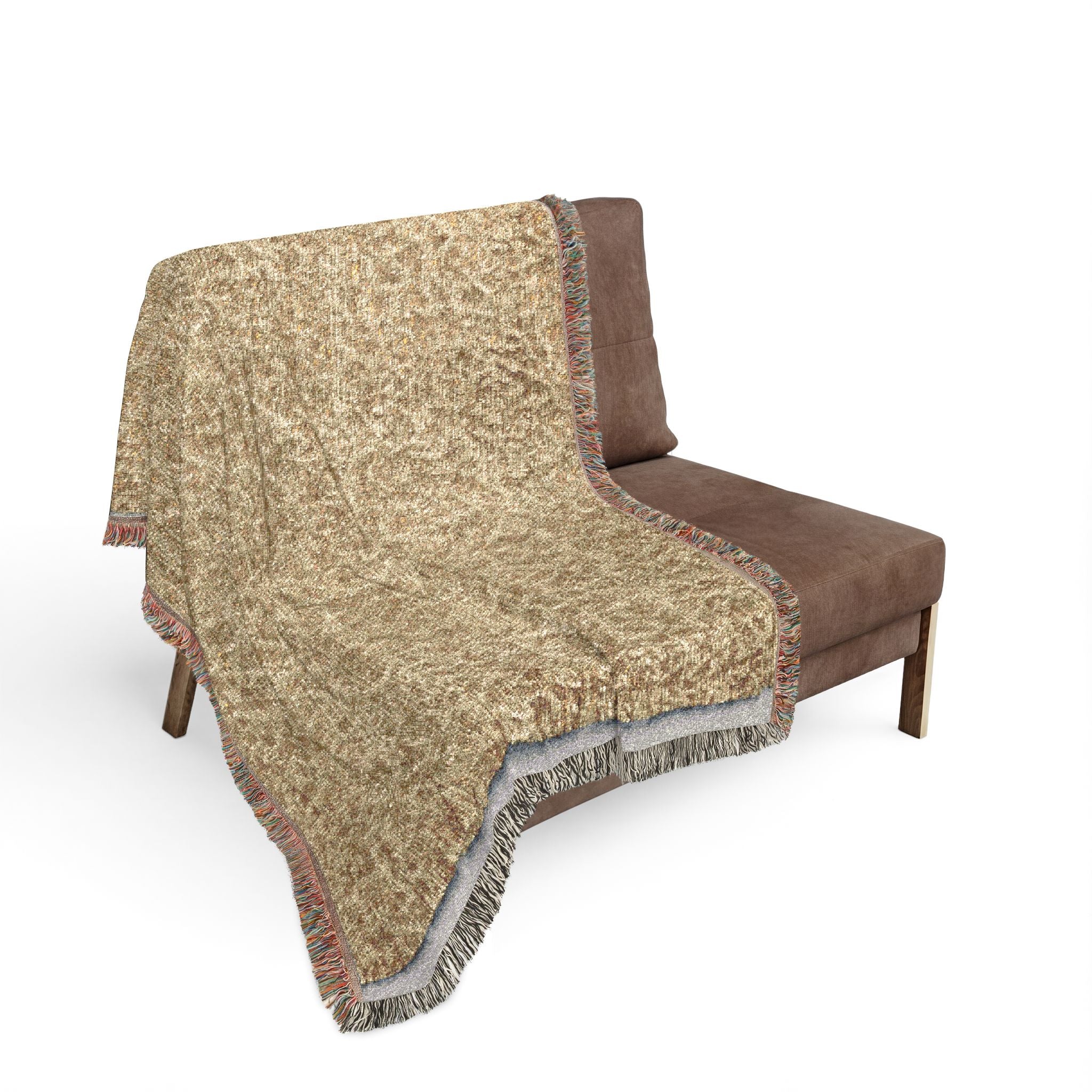 Textile with Tiny Leaves Woven Throw Blanket - Image 5
