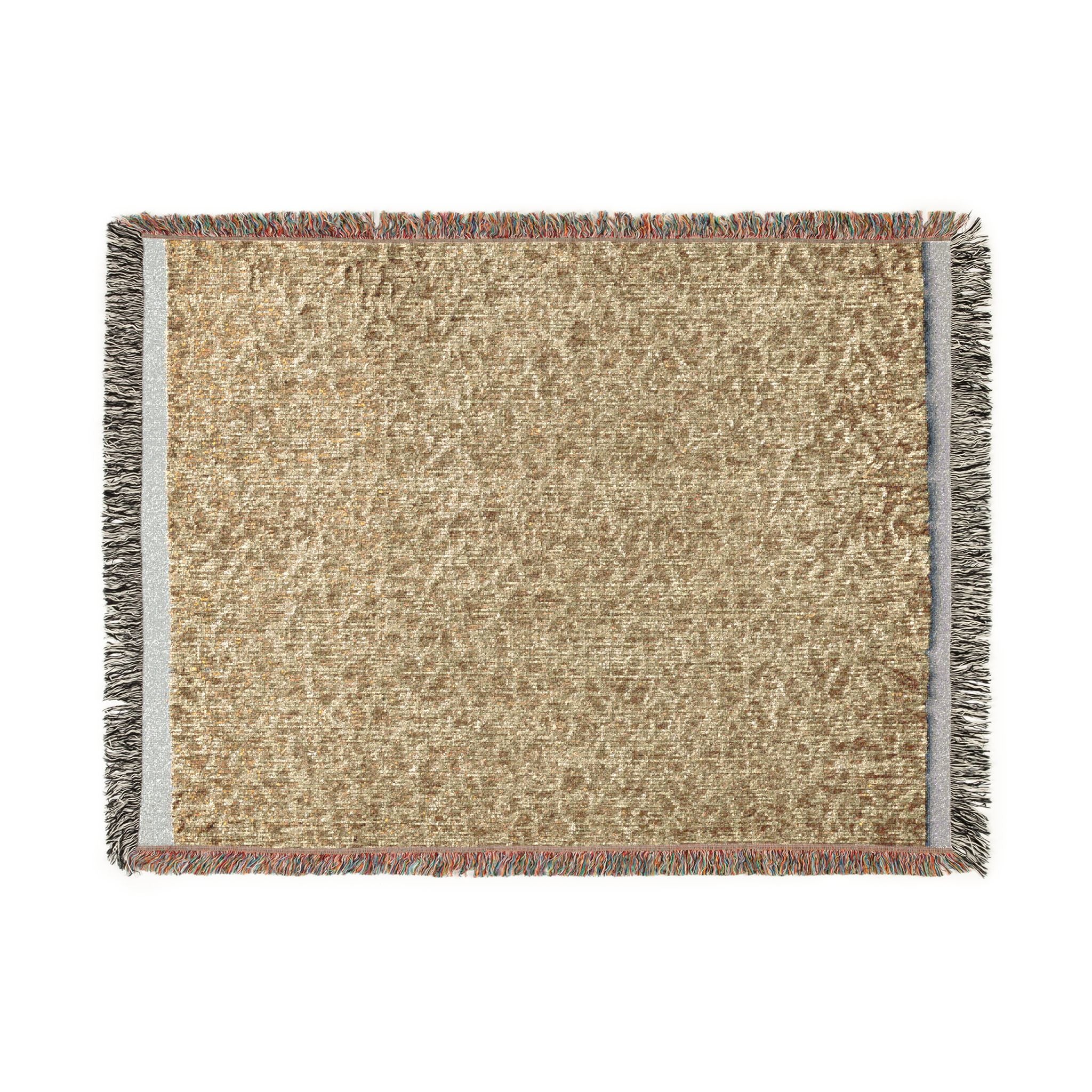 Textile with Tiny Leaves Woven Throw Blanket - Image 6