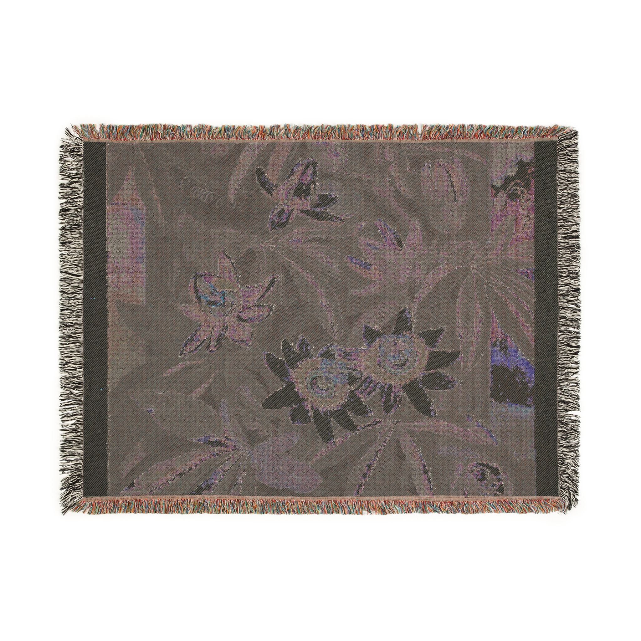 the-blue-passion-flower-p-j-redoute | Woven Tapestry Blanket - Image 12