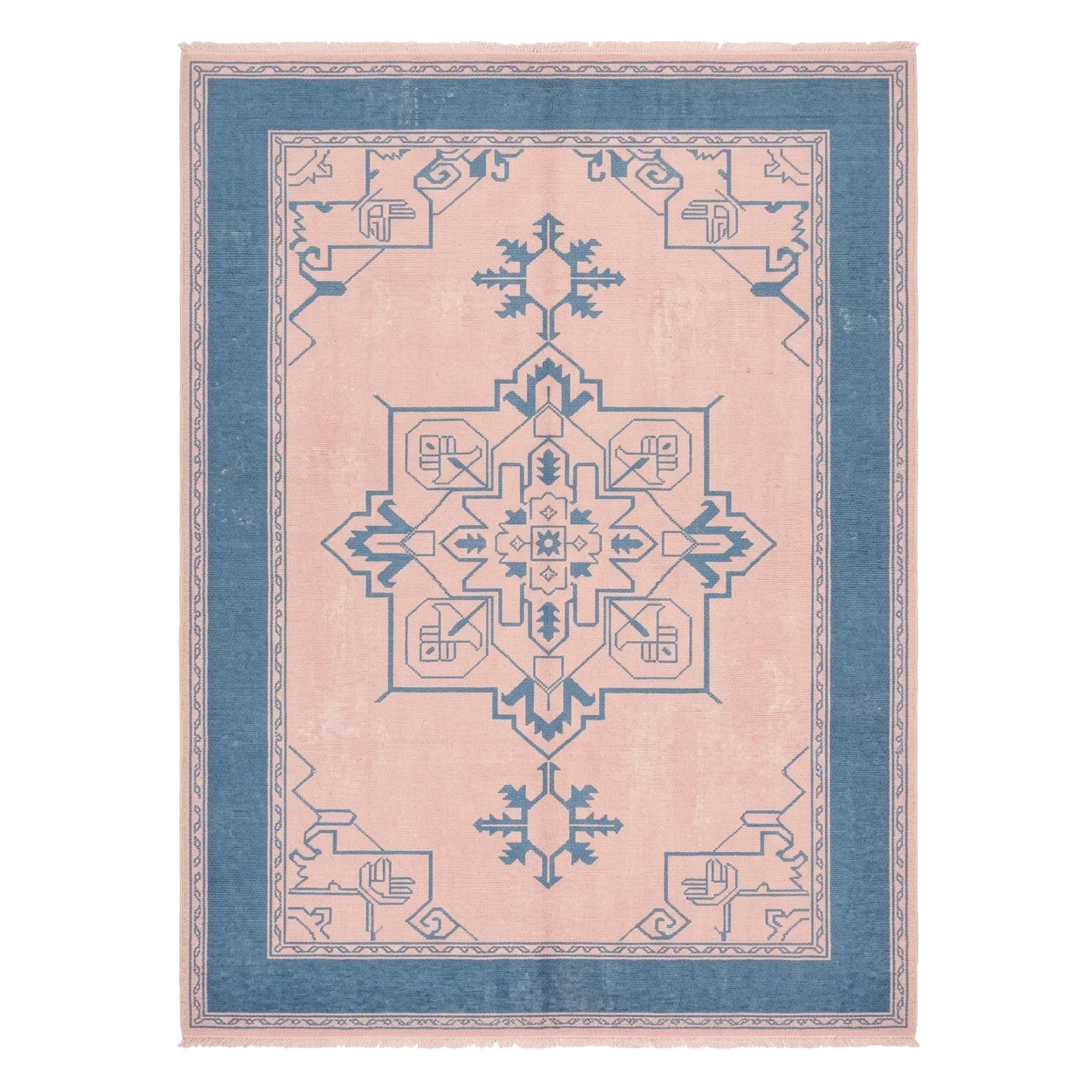 The Blush Medallion Hand Knotted Rug