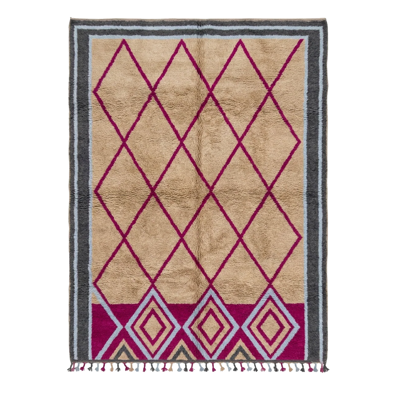 The Bold Border Moroccan Shag Rug