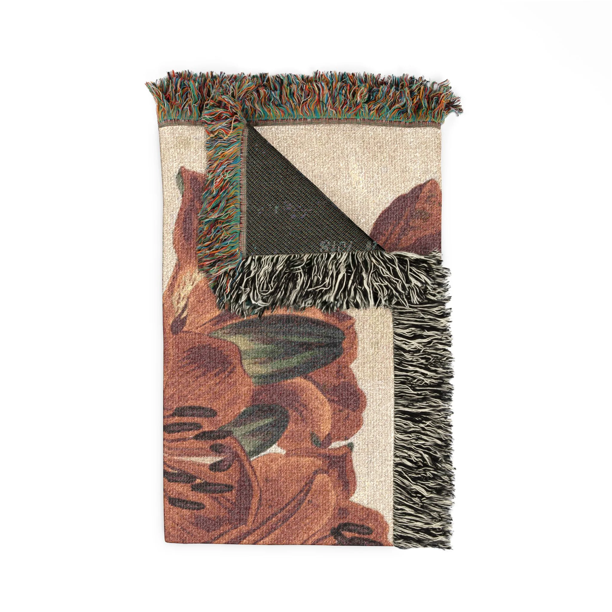 The Botanical Magazine or Flower Garden Displayed: Umbel-Flowering Bulb-Bearing Orange-Lily Woven Throw Blanket - Image 9