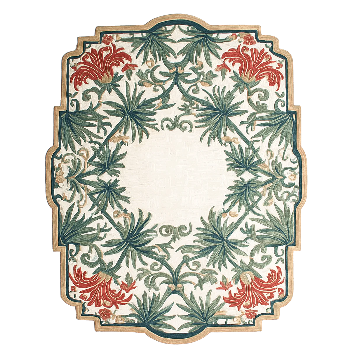 The Botanical Medallion Hand Tufted Wool Rug