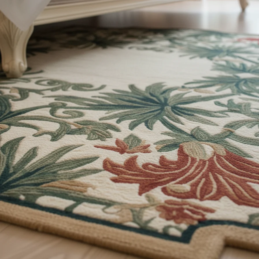 The Botanical Medallion Hand Tufted Wool Rug - Image 13