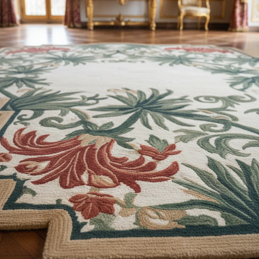 The Botanical Medallion Hand Tufted Wool Rug - Image 5