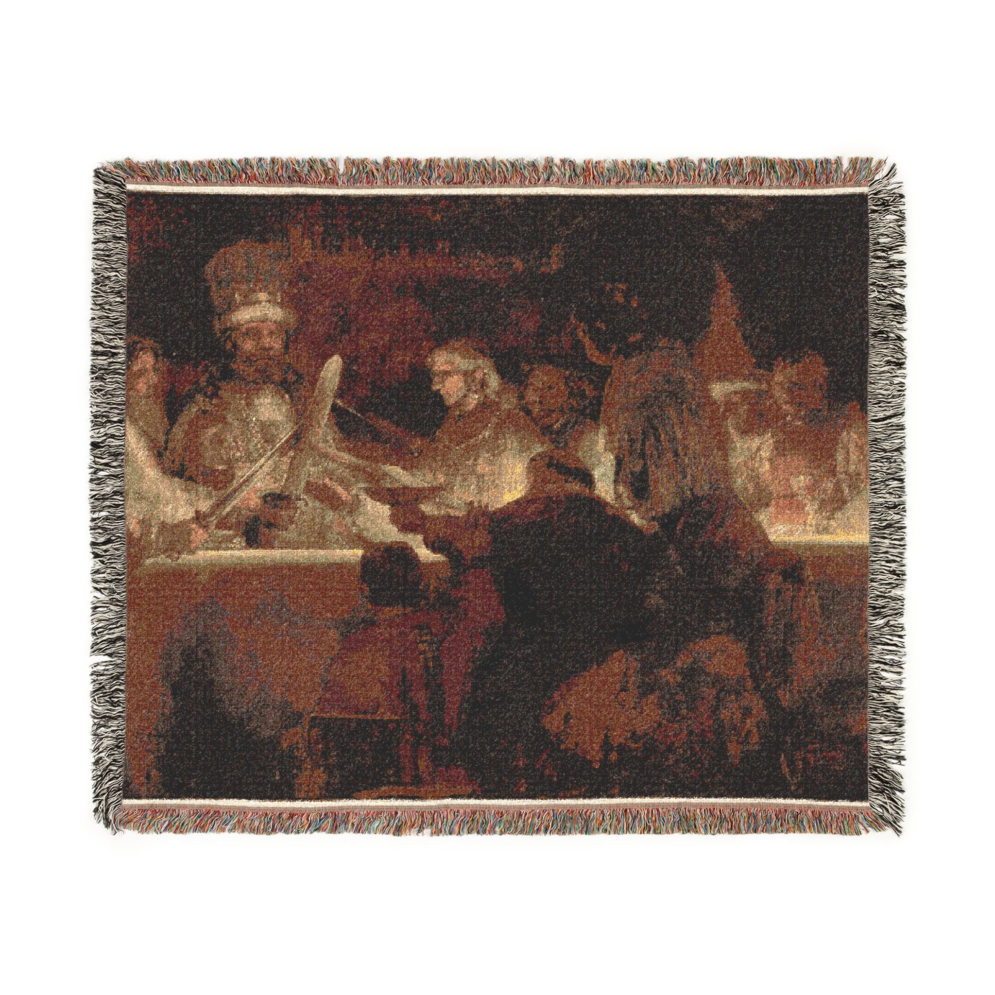 The Conspiracy of Claudius Civilis by Rembrandt van Rijn | Woven Tapestry Blanket - Image 7