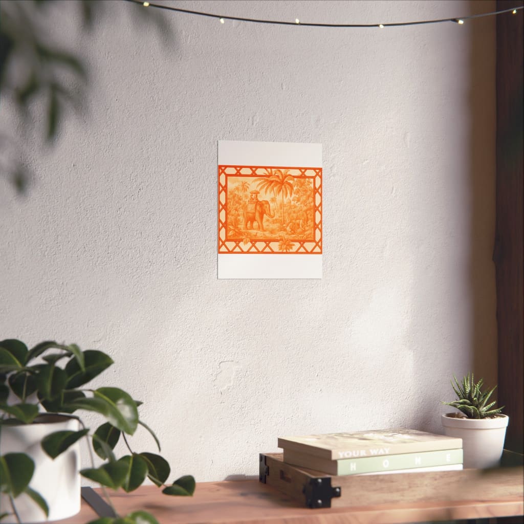 The Elephant of Cambodia Fine Art Poster - Orange - Image 11